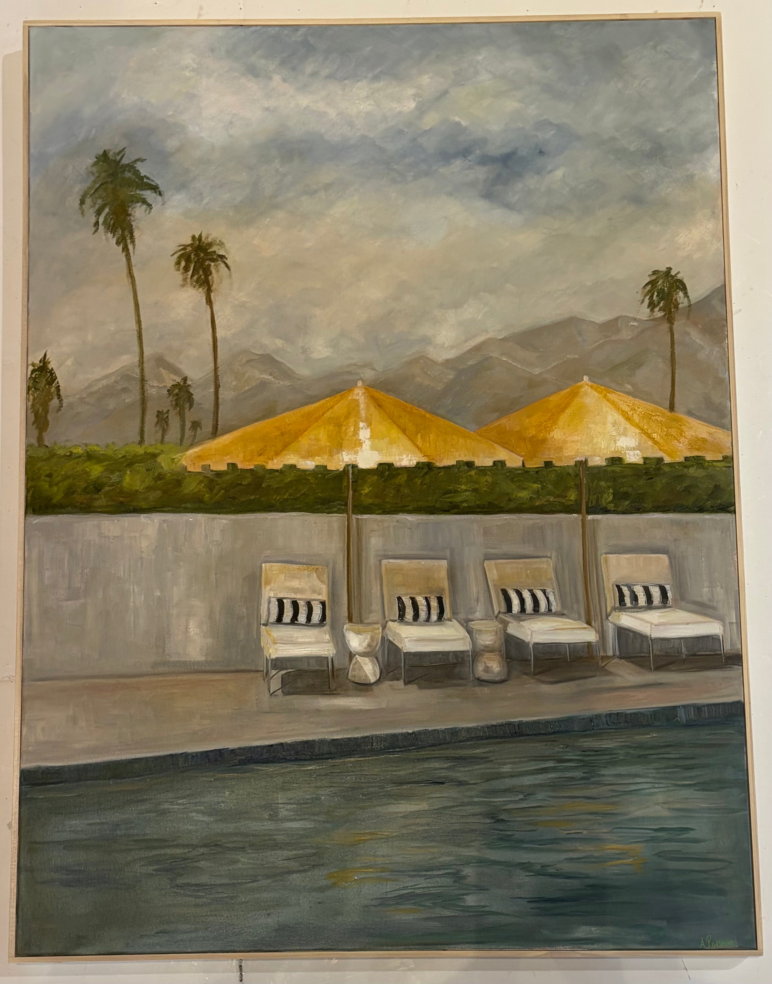 Alison Parsons, Large Pool Scene 40.5”x 30.5”