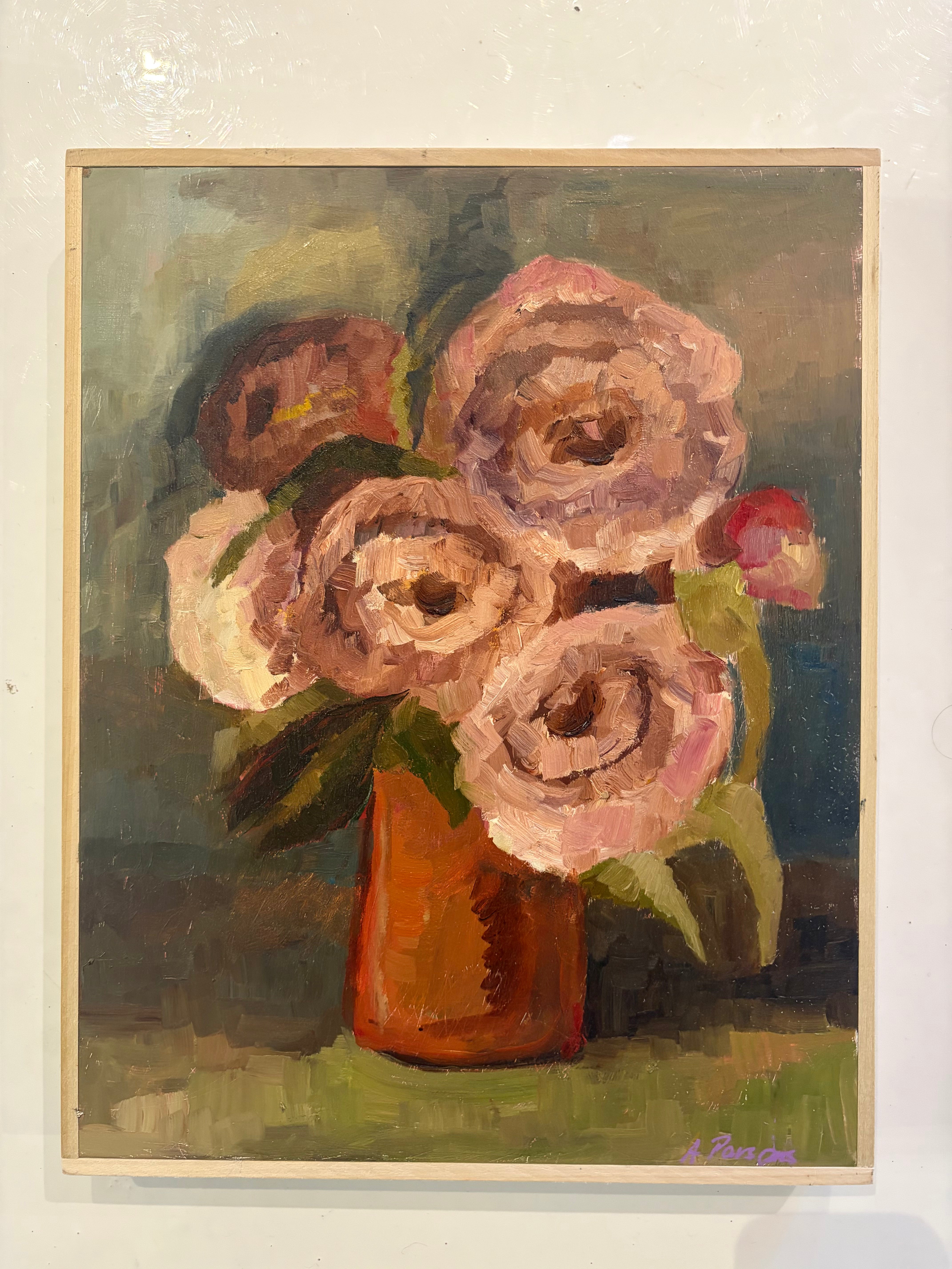 Ali Parsons, Pink Flowers 14”x11”
