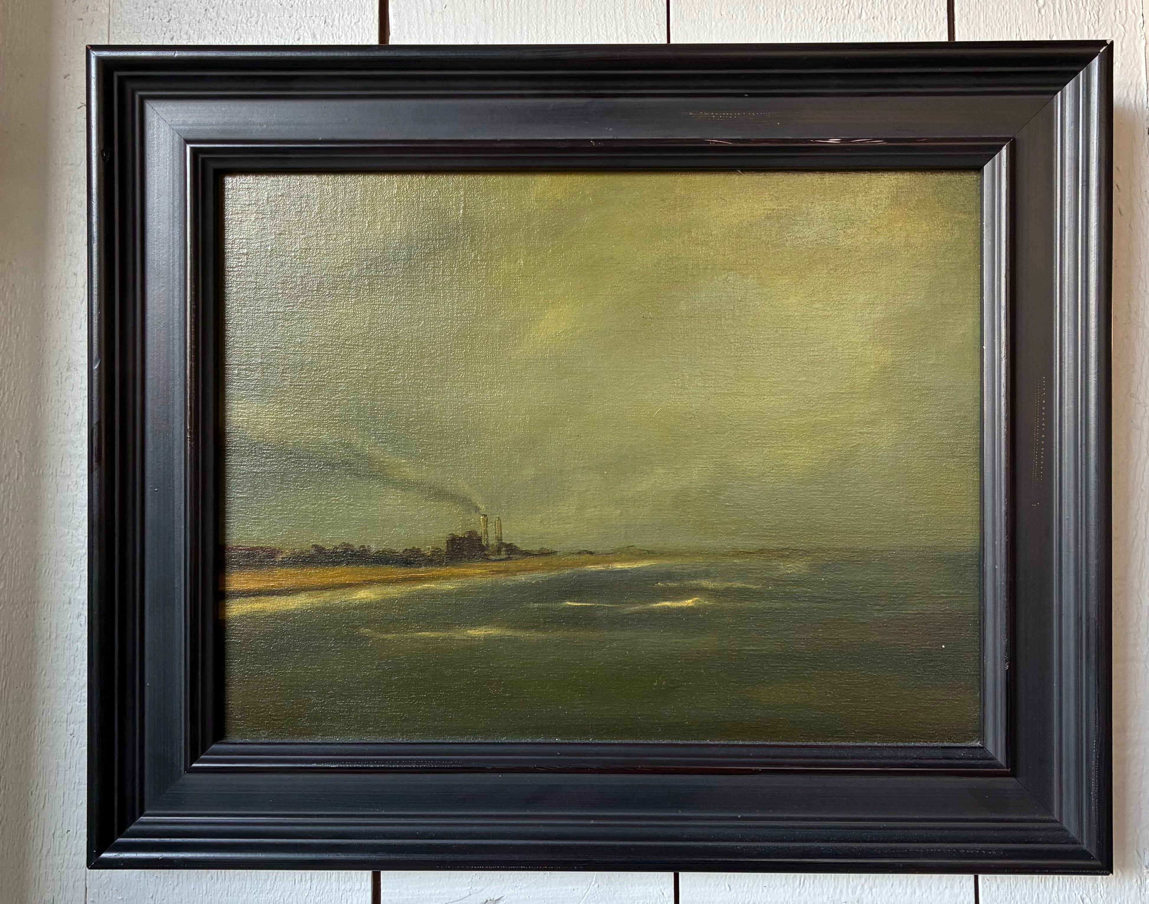 Original Oil Painting “Winter Beach” 2013 by Chris Peters