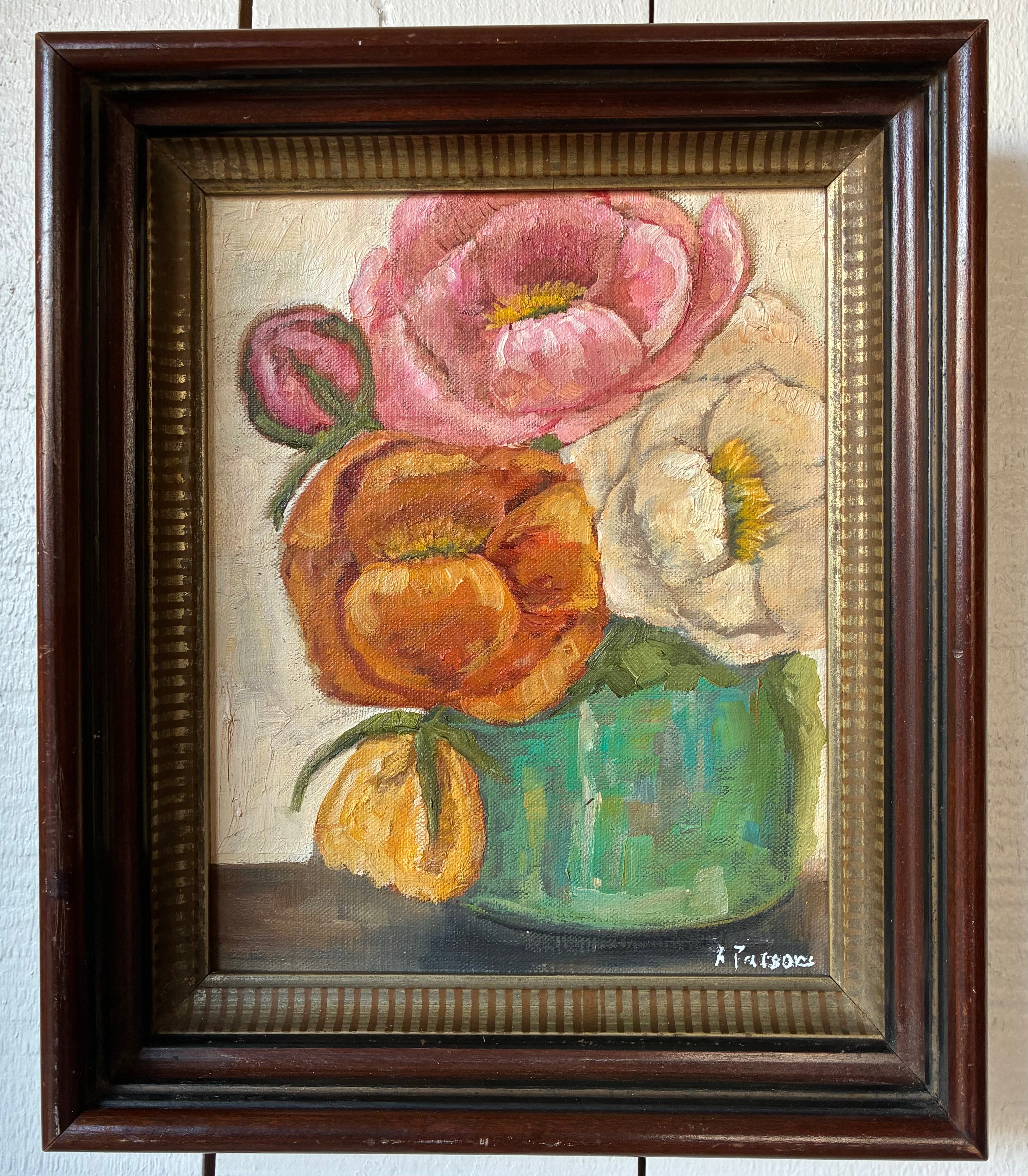 Alison Parsons, Floral Bouquet in a Vintage Frame