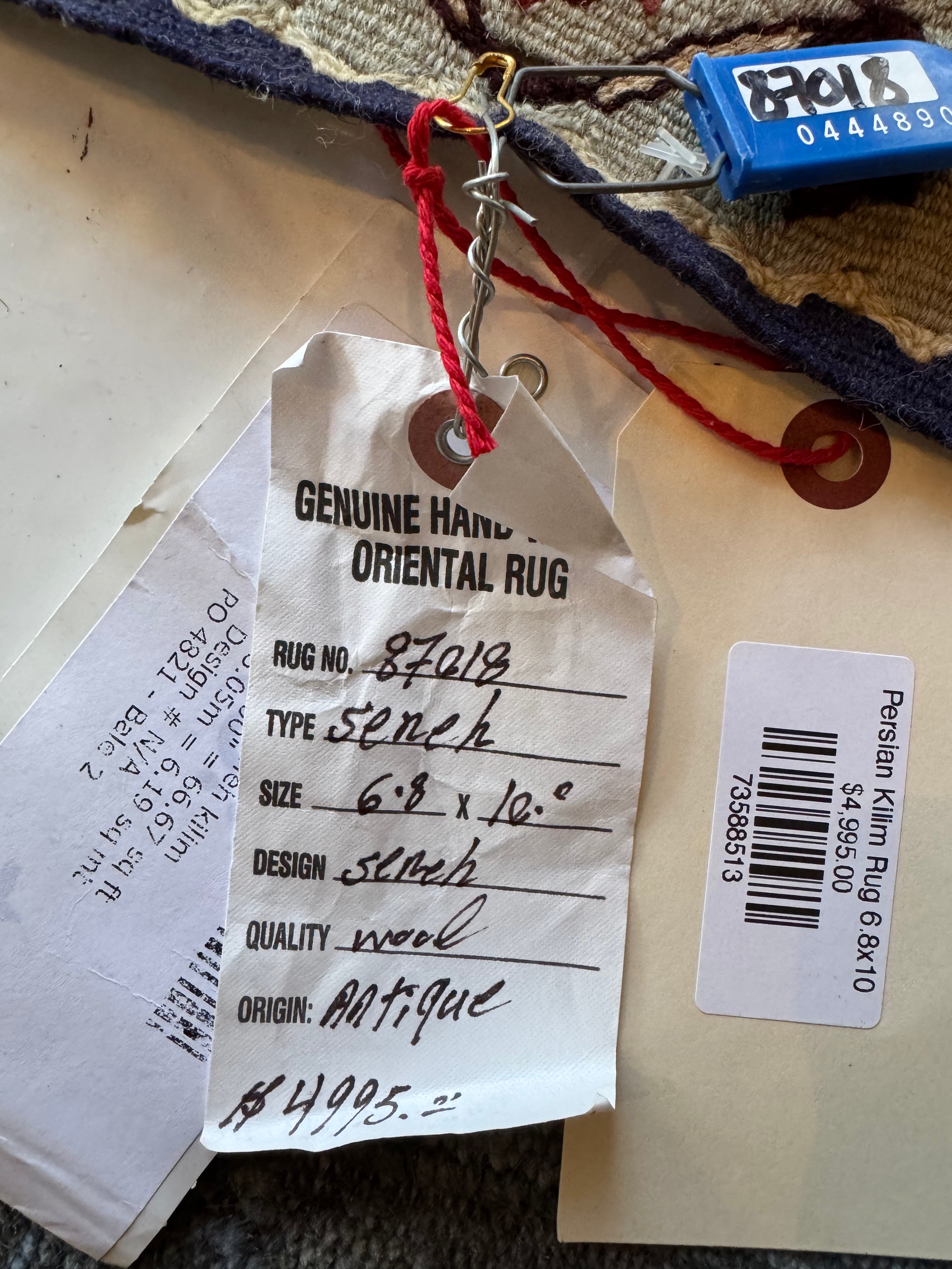 Persian Kilim Rug 6.8x10