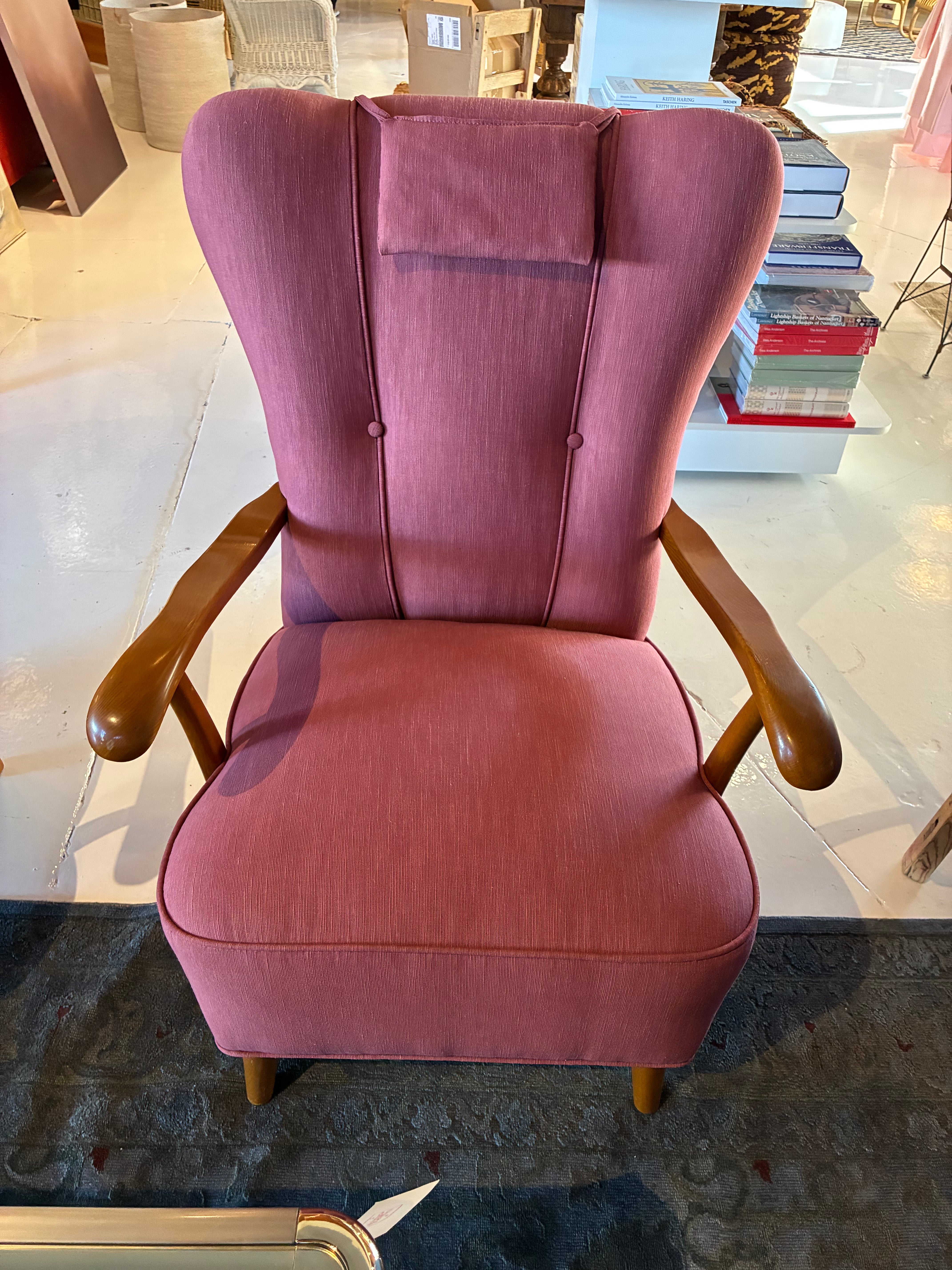 Vintage Danish Reupholstered Armchairs Circa 1880