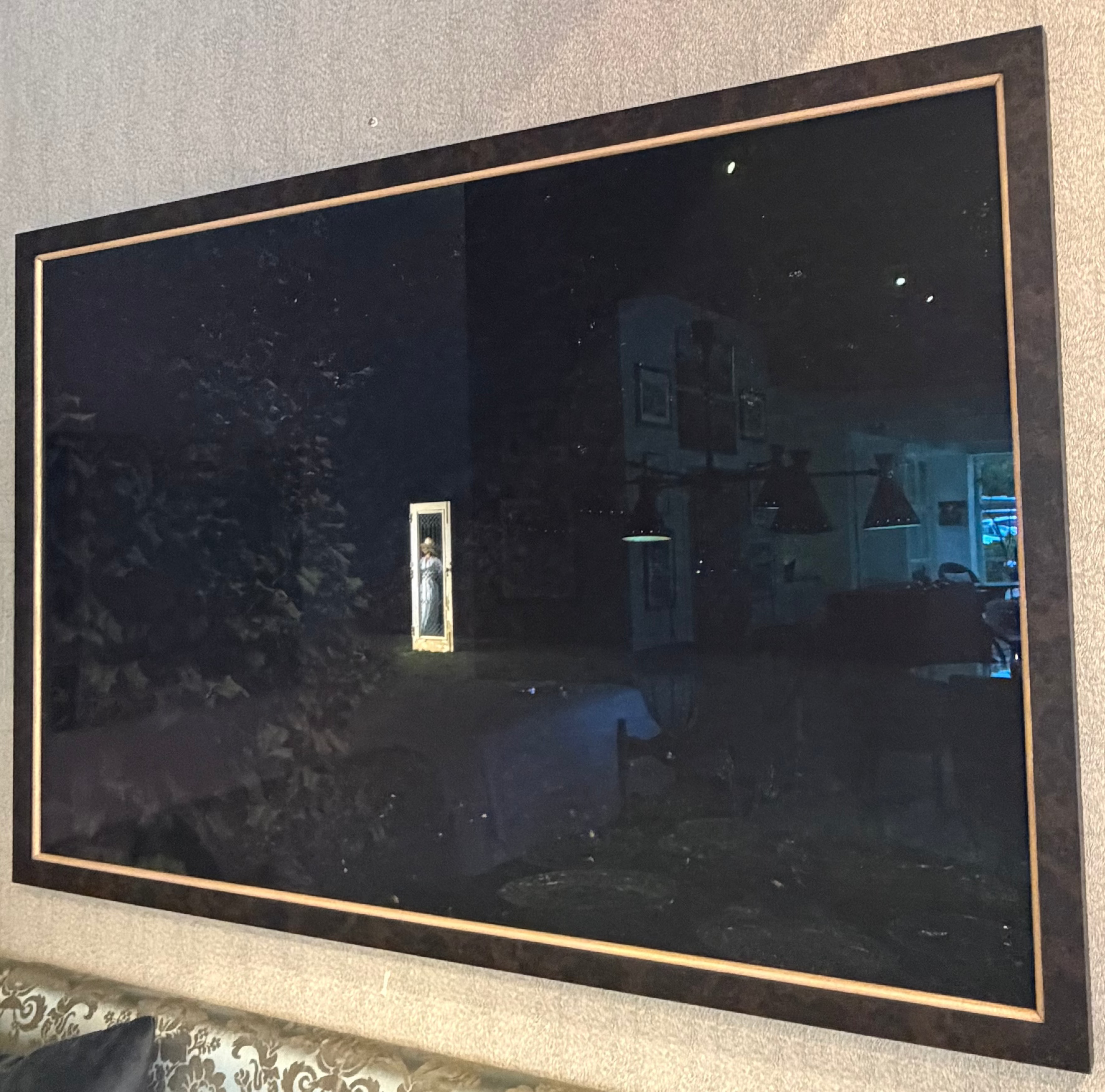 Lady in Door Framed Art