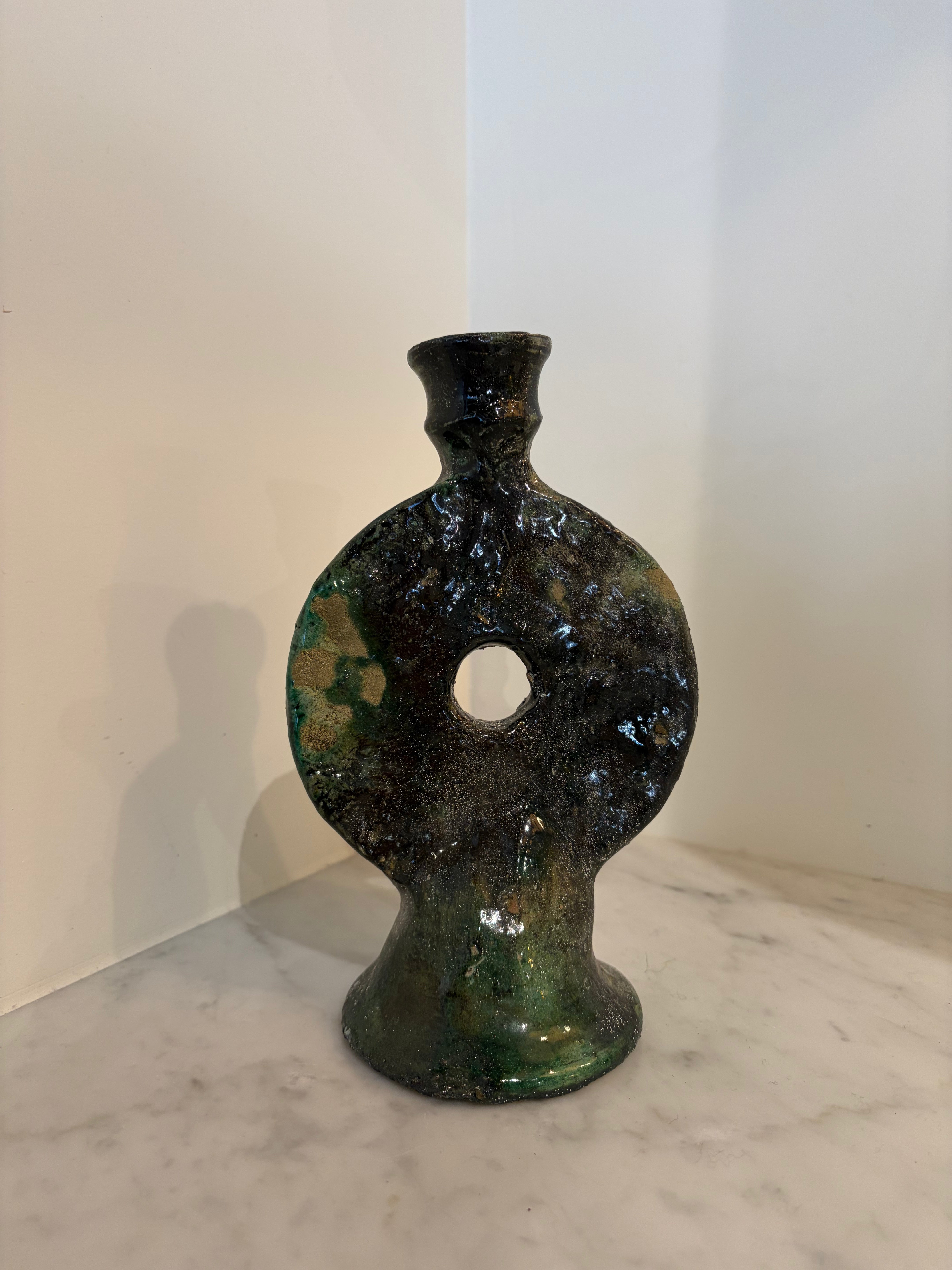 Ceramic Candleholders 8.5” H