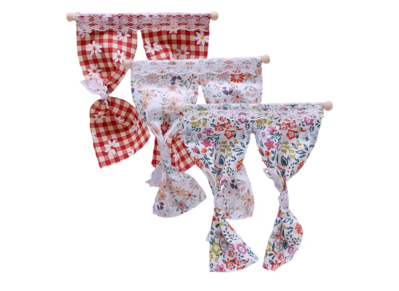 Doll House- Pair of Patterned Curtains