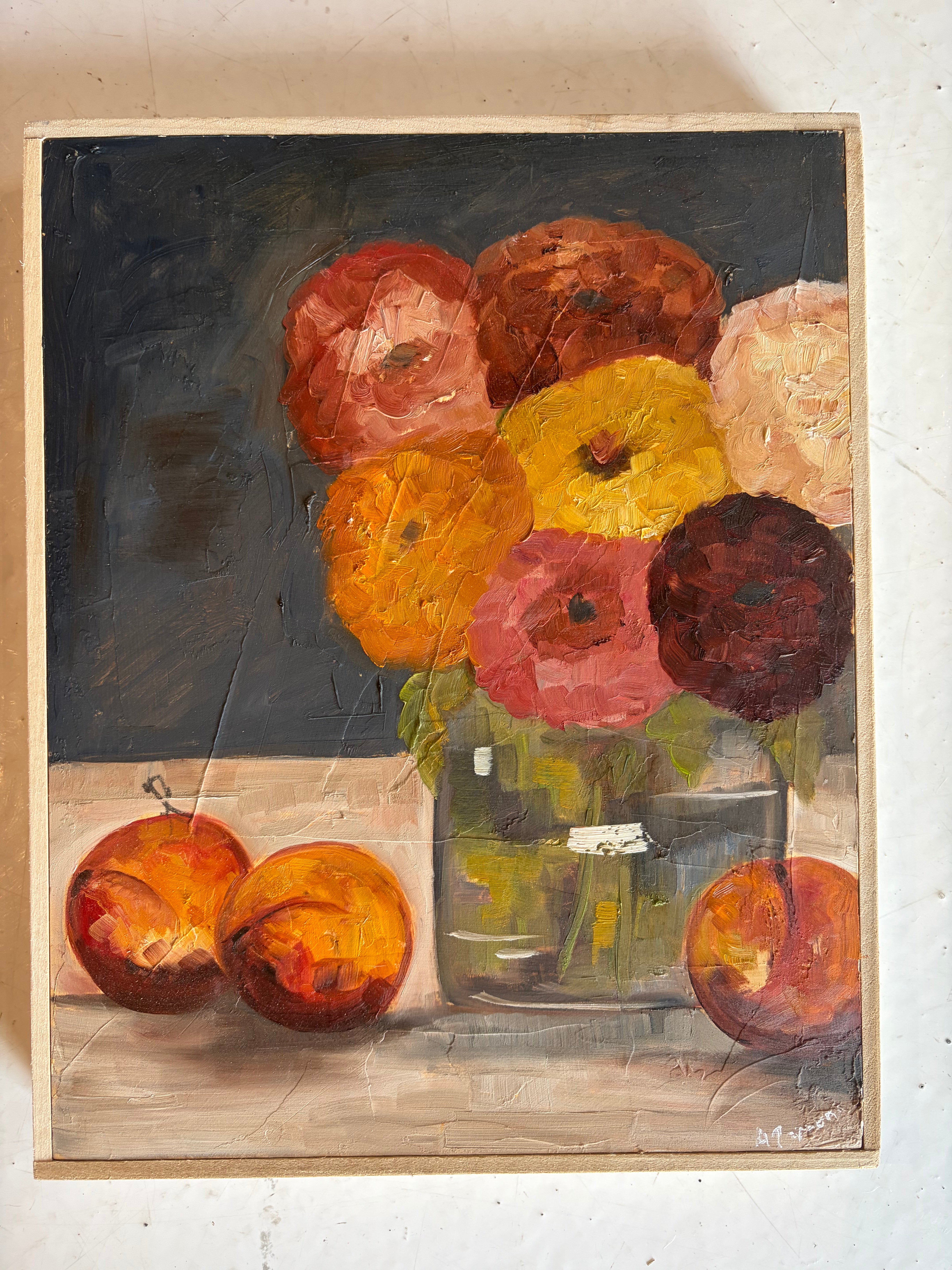 Alison Parsons, Floral Bouquet and Peaches