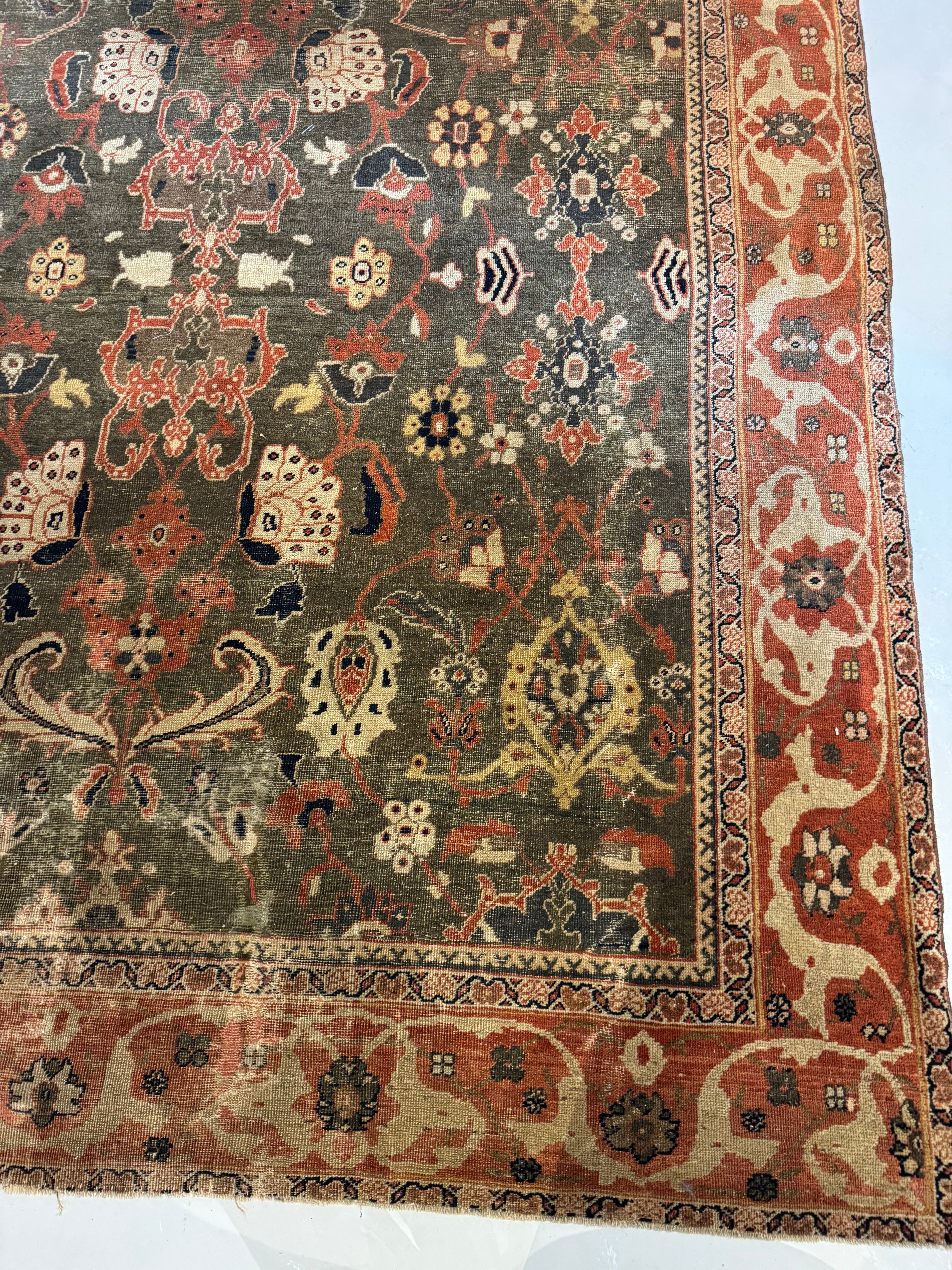 Antique Persian Mahal Rug 10x11