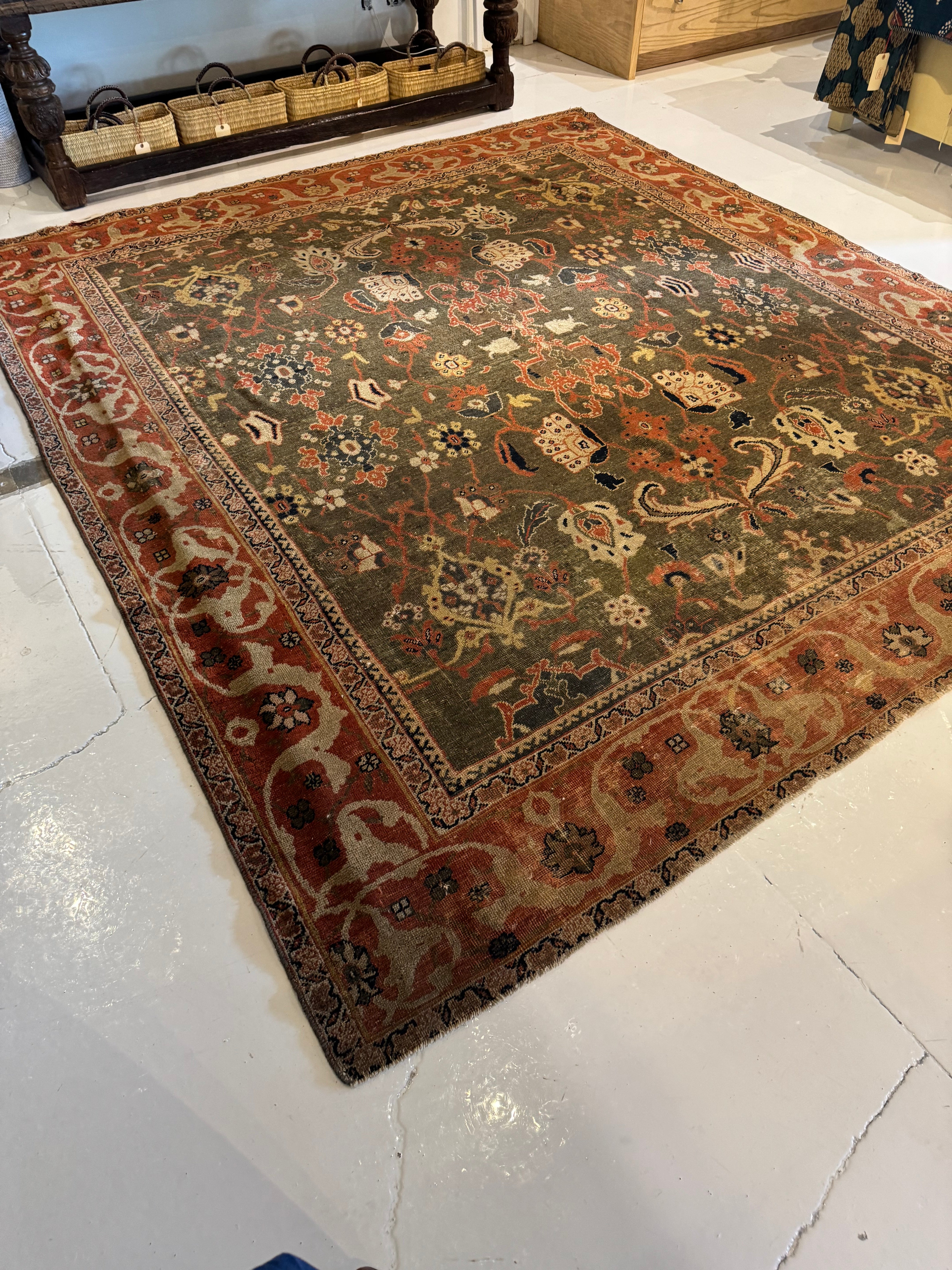 Antique Persian Mahal Rug 10x11