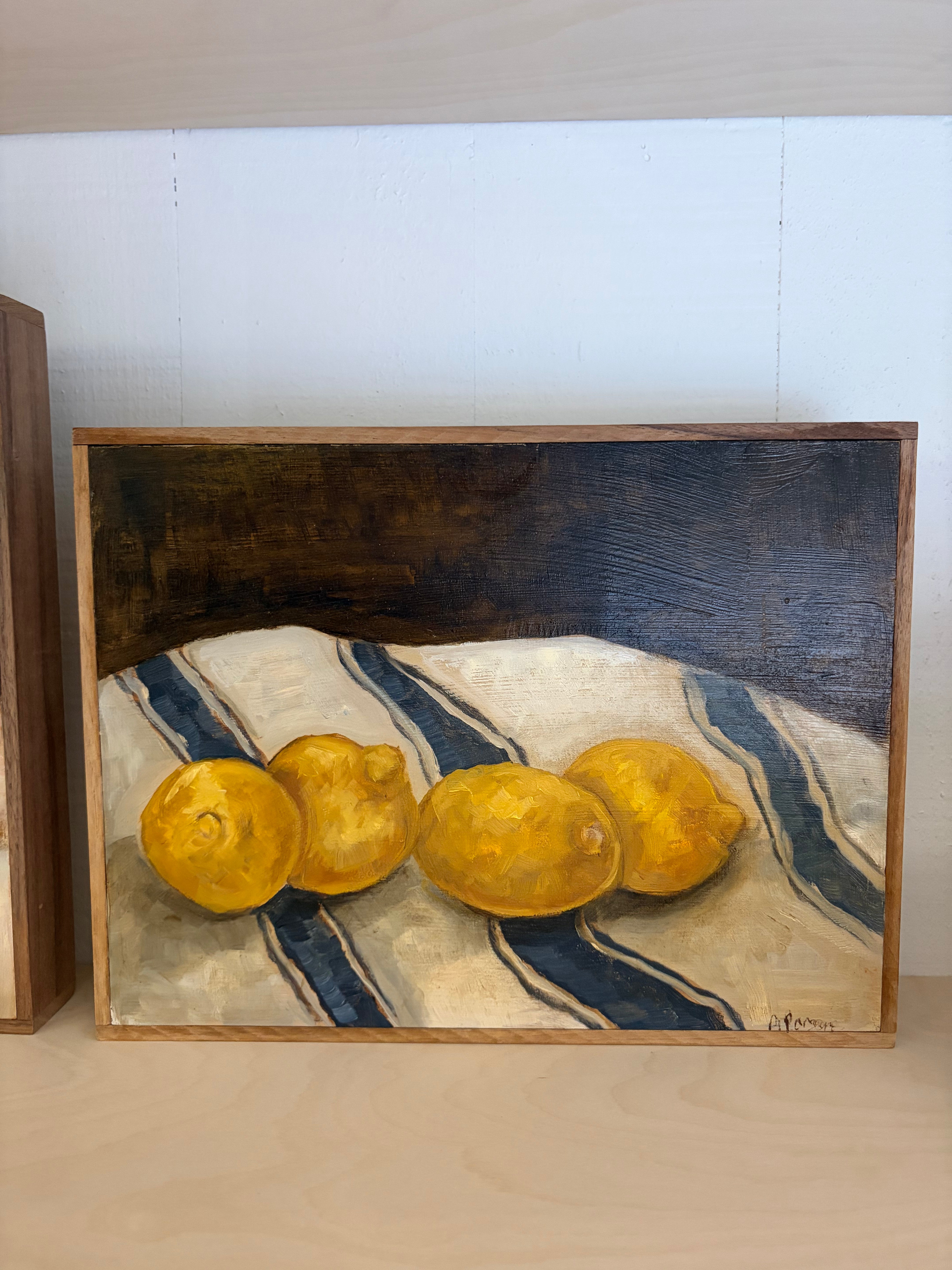 Lemon oil painting 9x12