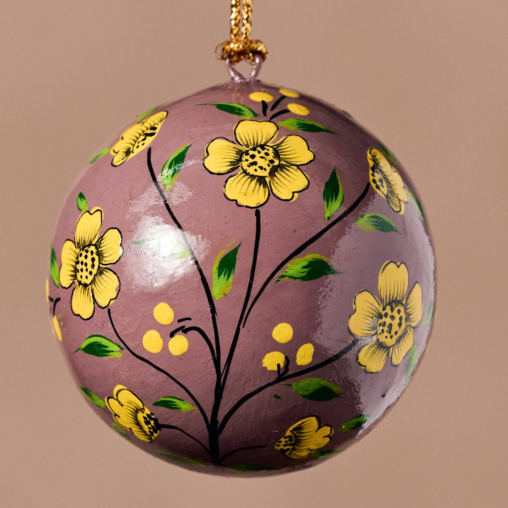 Garam Paper Mache Ball Ornament
