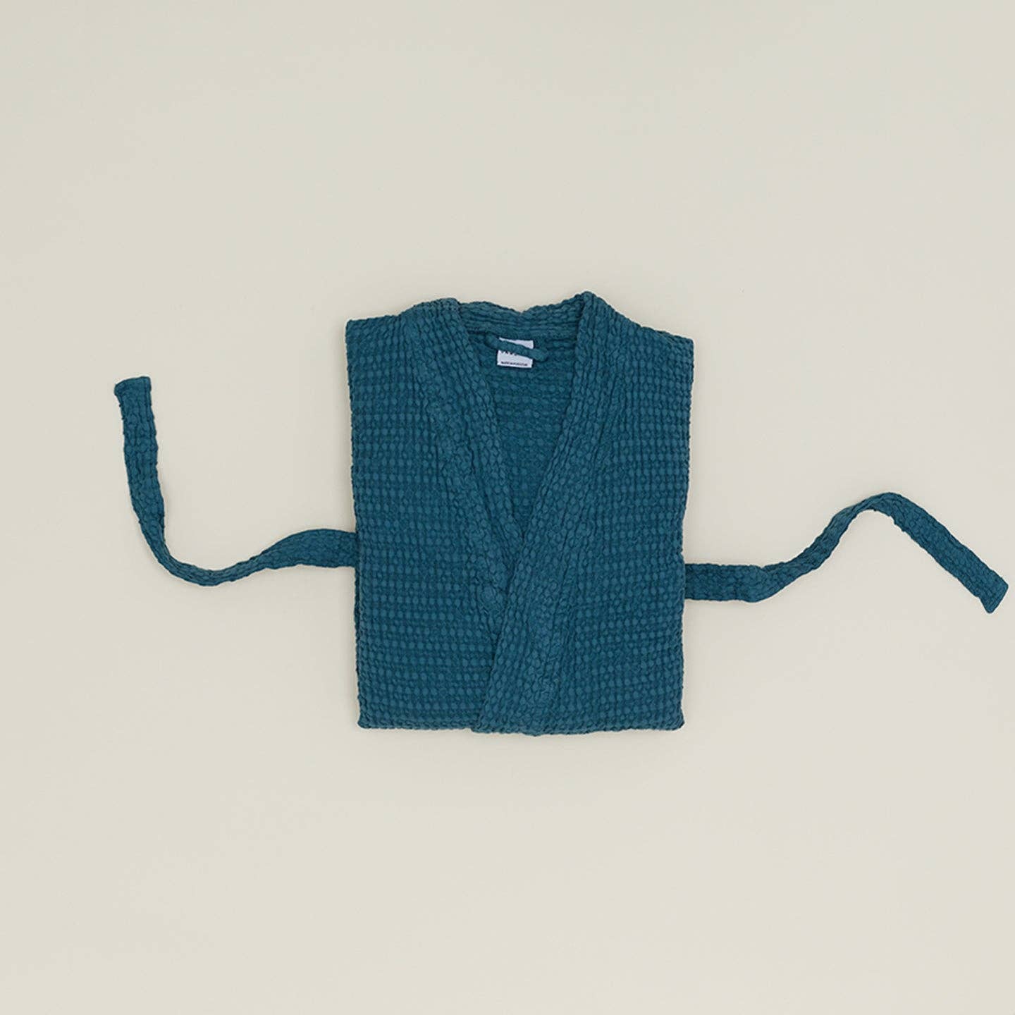 SIMPLE WAFFLE BATHROBE - PEACOCK: LARGE