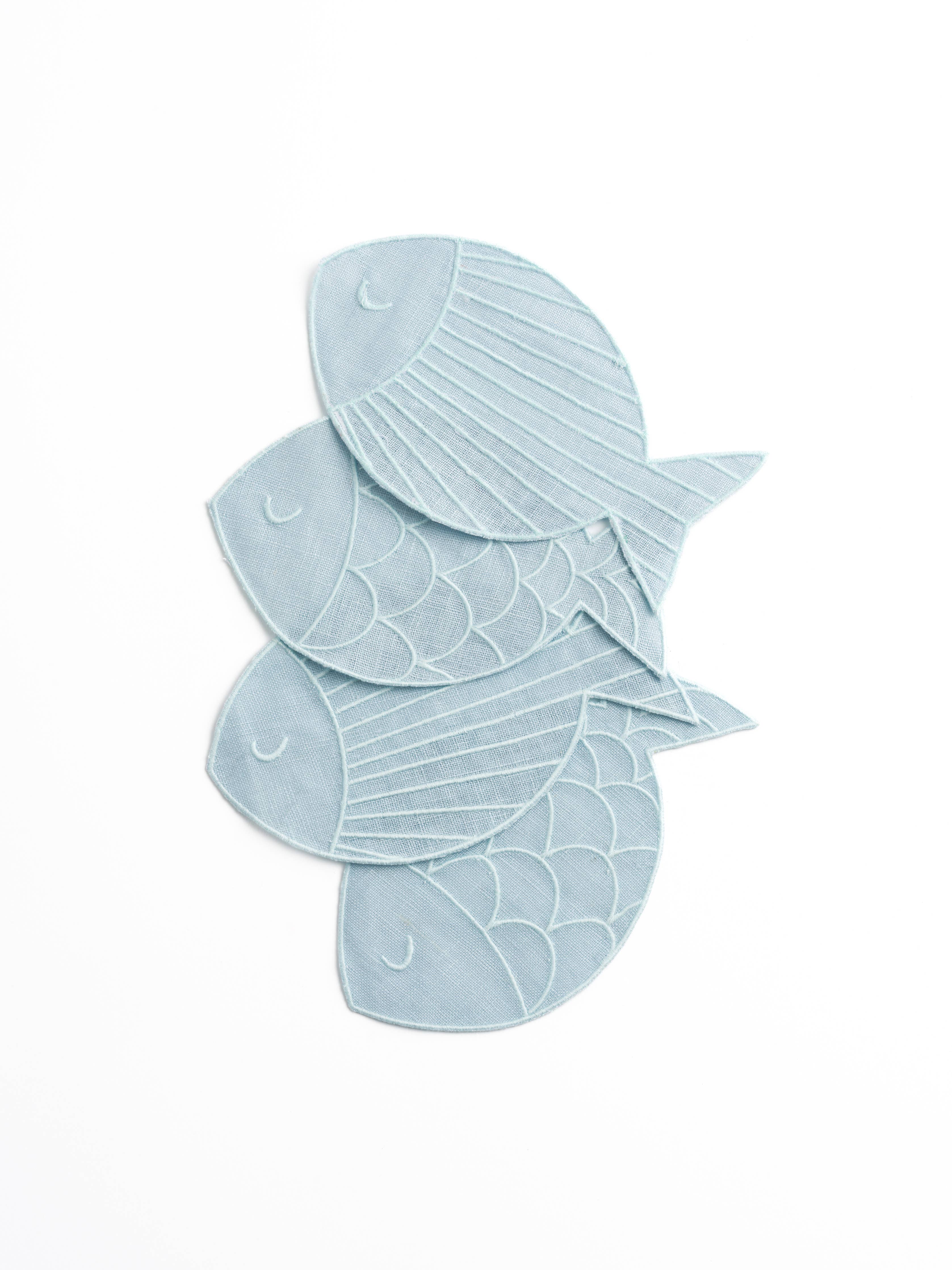 Sardine Cocktail Napkins - Set of 4