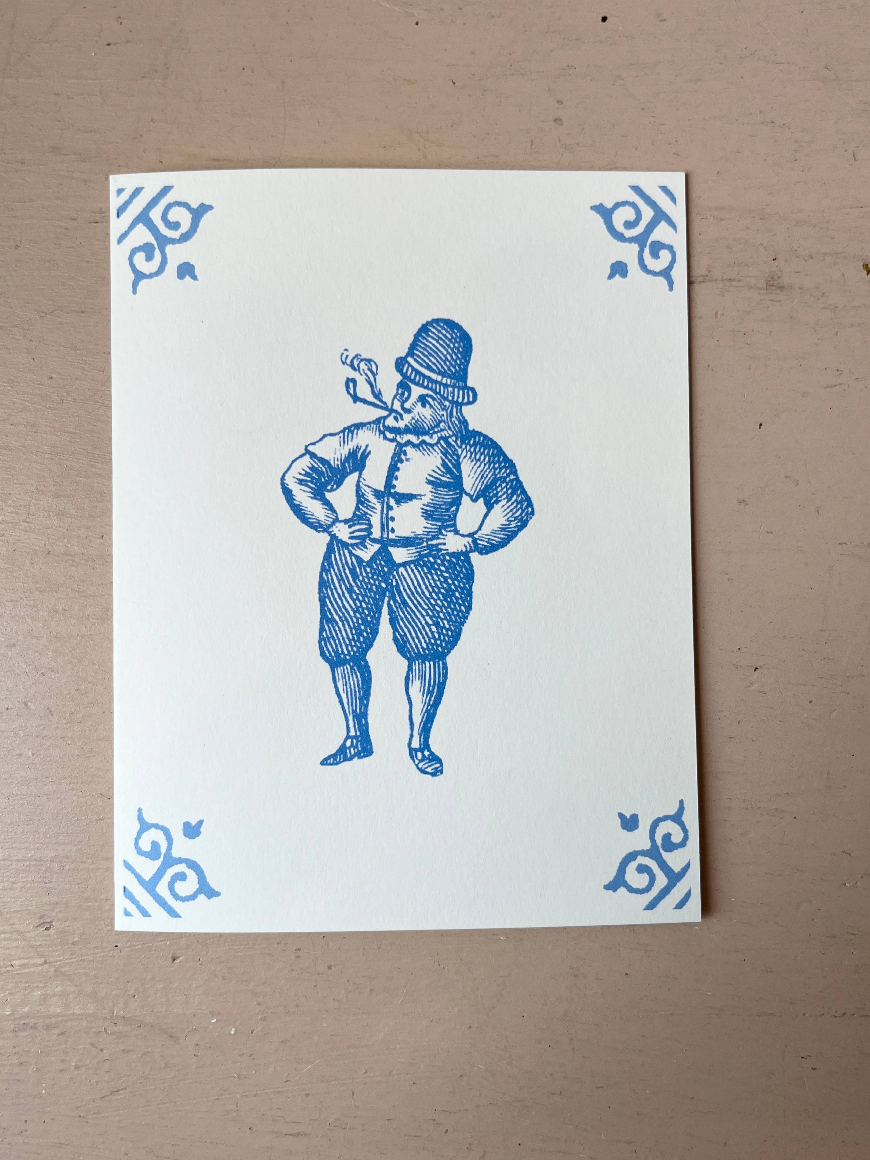 Dutch Tile Cards: Dog and Cat