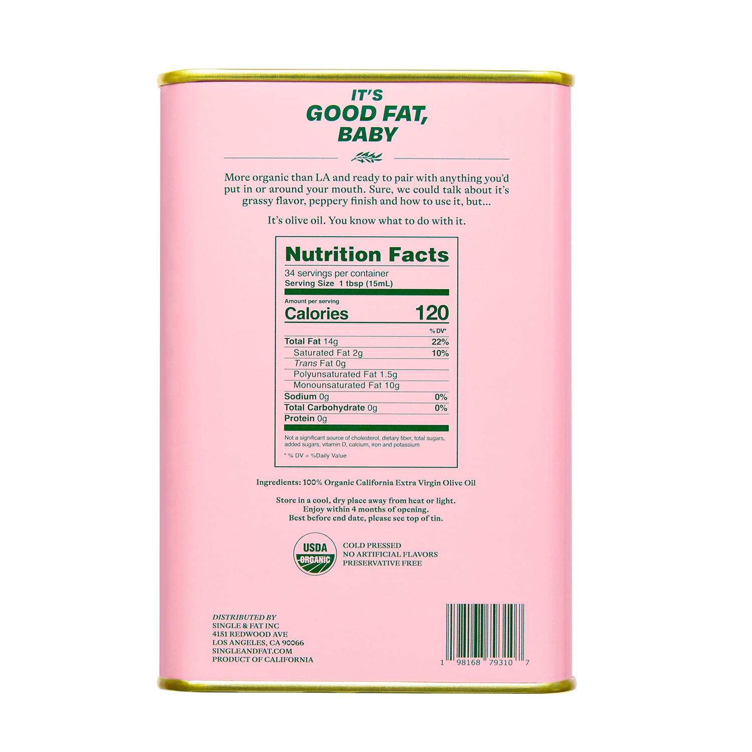 California Organic Extra Virgin Olive Oil