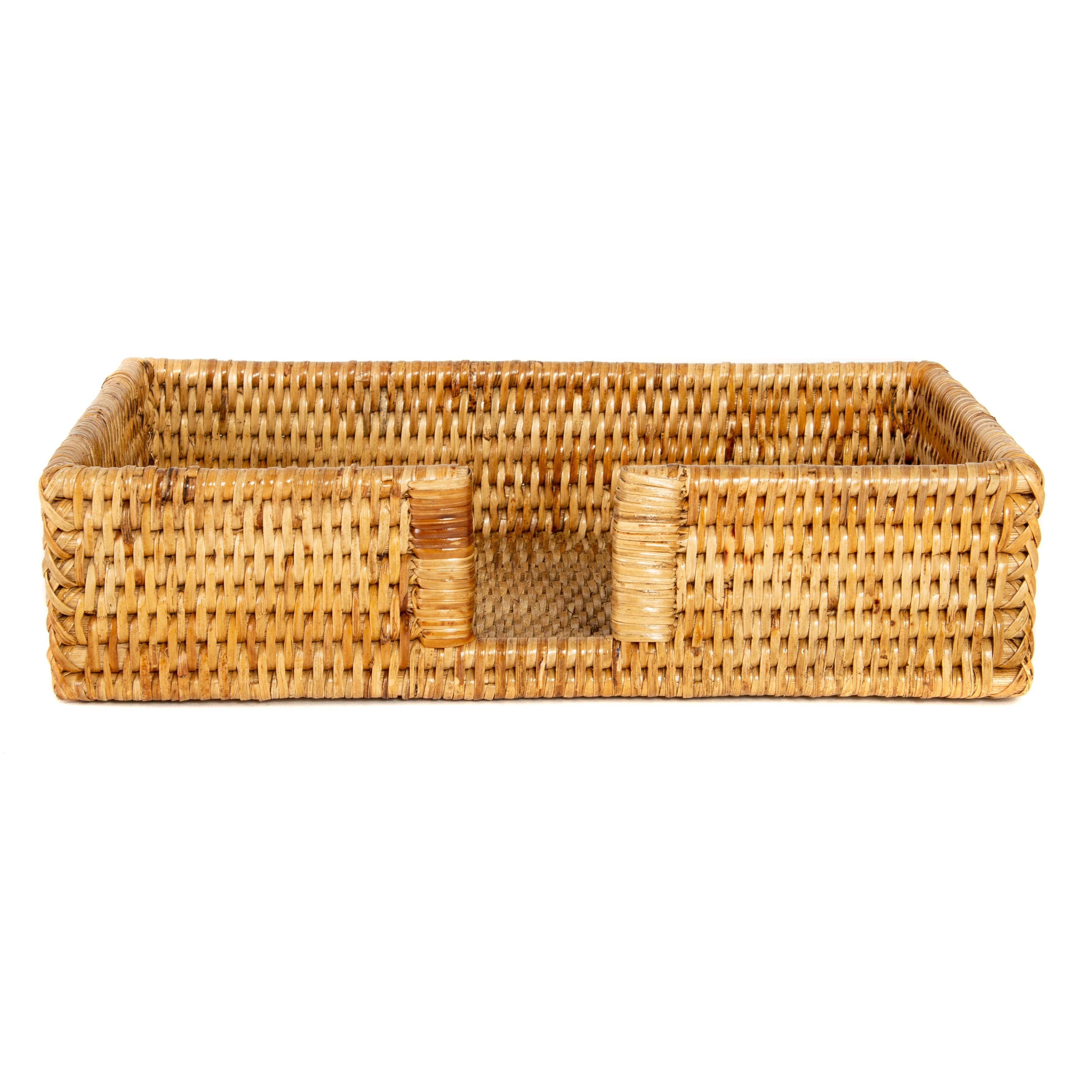 Artifacts Rattan™ Guest Towel/Napkin Holder with Cutout: Honey Brown