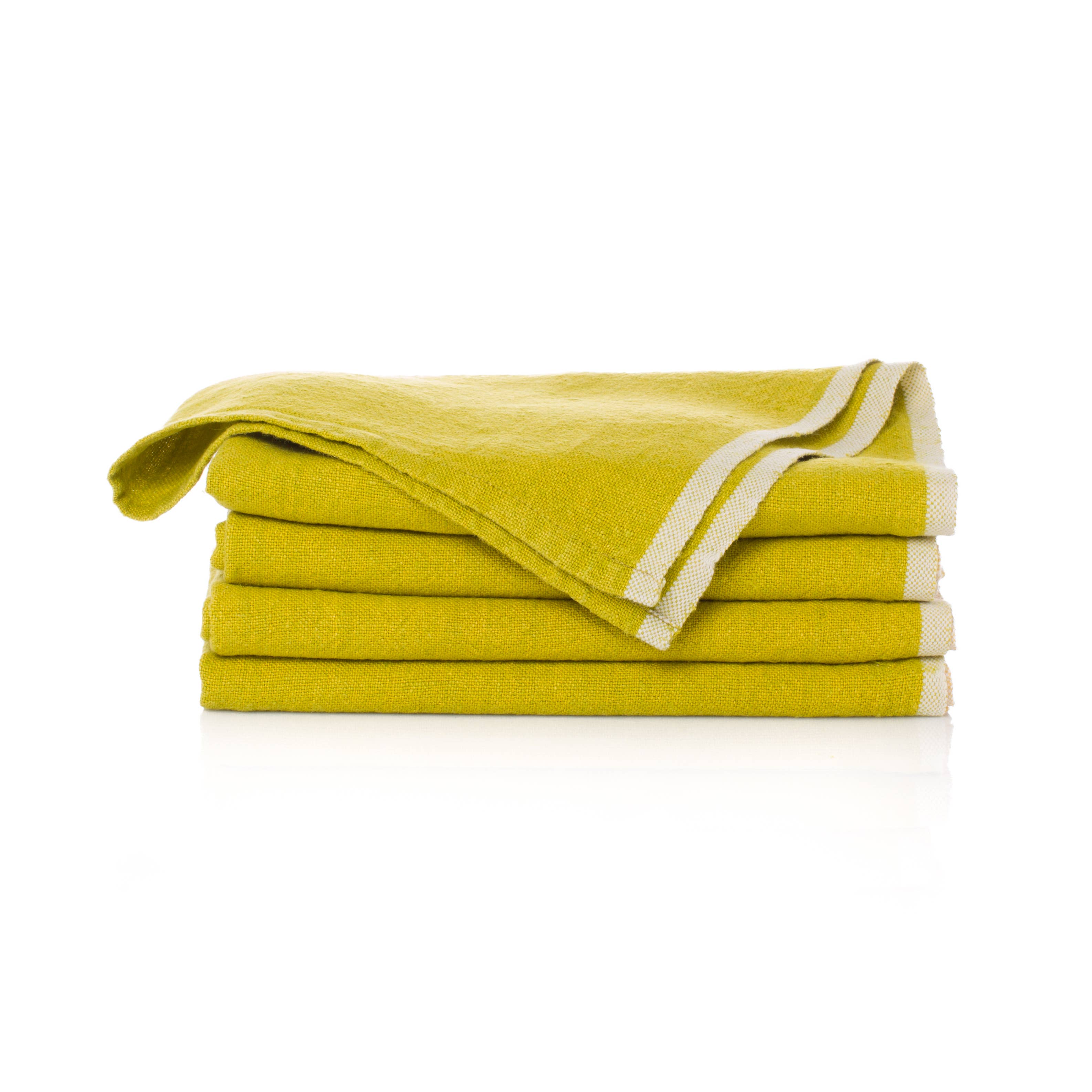 Chunky Linen Lime Napkins 20x20 - Set of 4: Lime