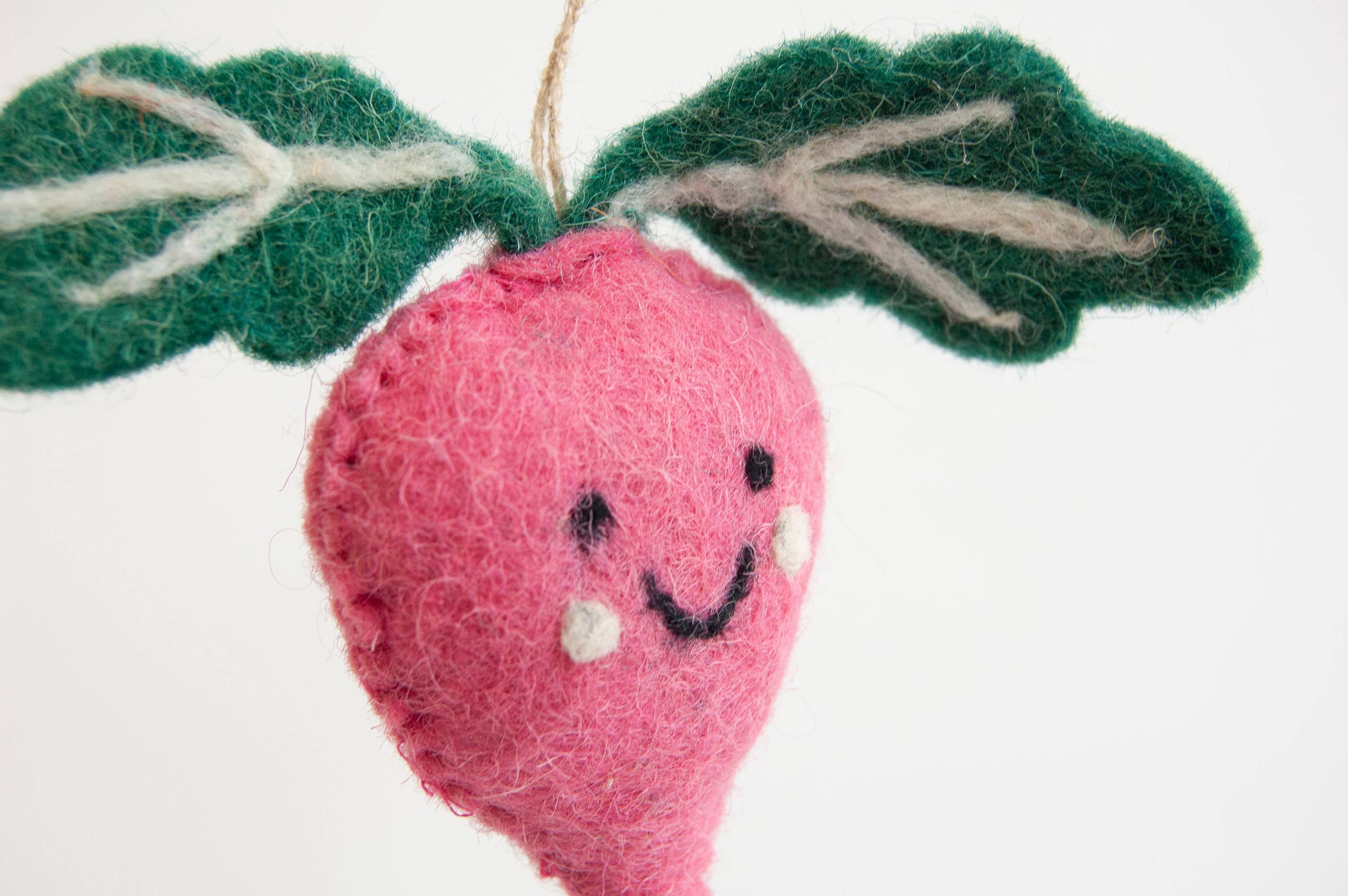 Ruthie Radish Felted Ornament