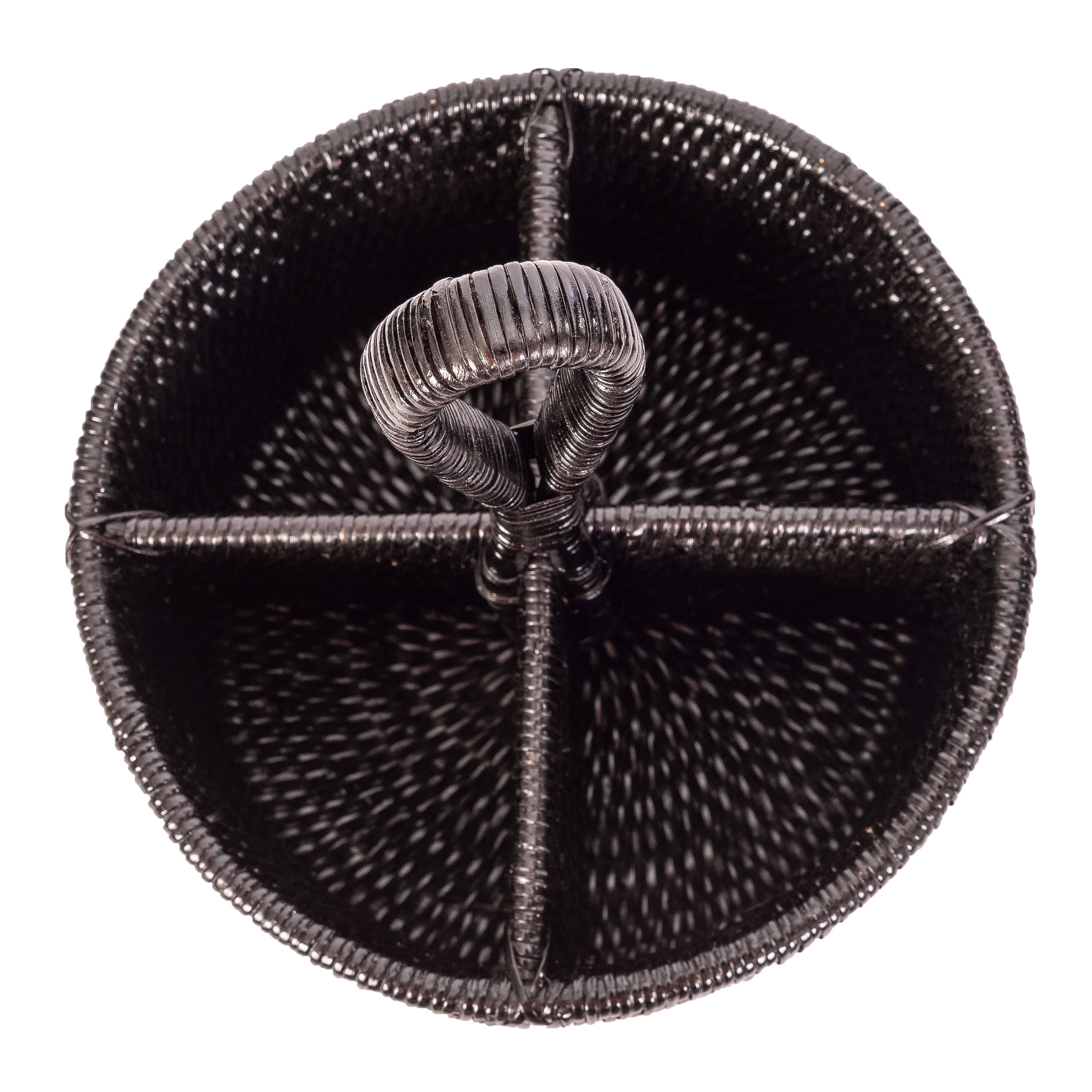 Artifacts Rattan™ 4 Section Caddy/Cutlery Holder: Honey Brown