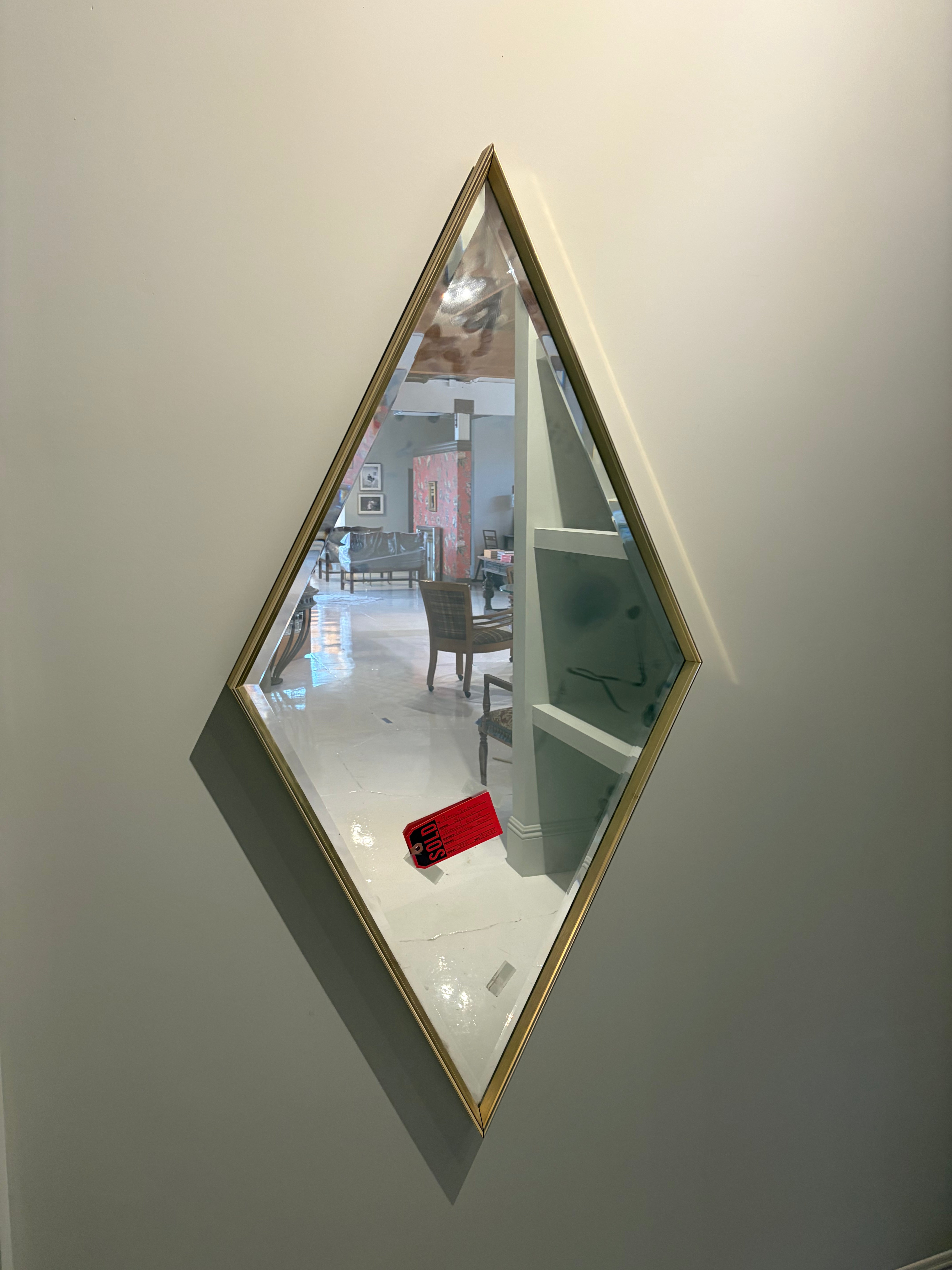 L'Barge Silver Diamond Mirror