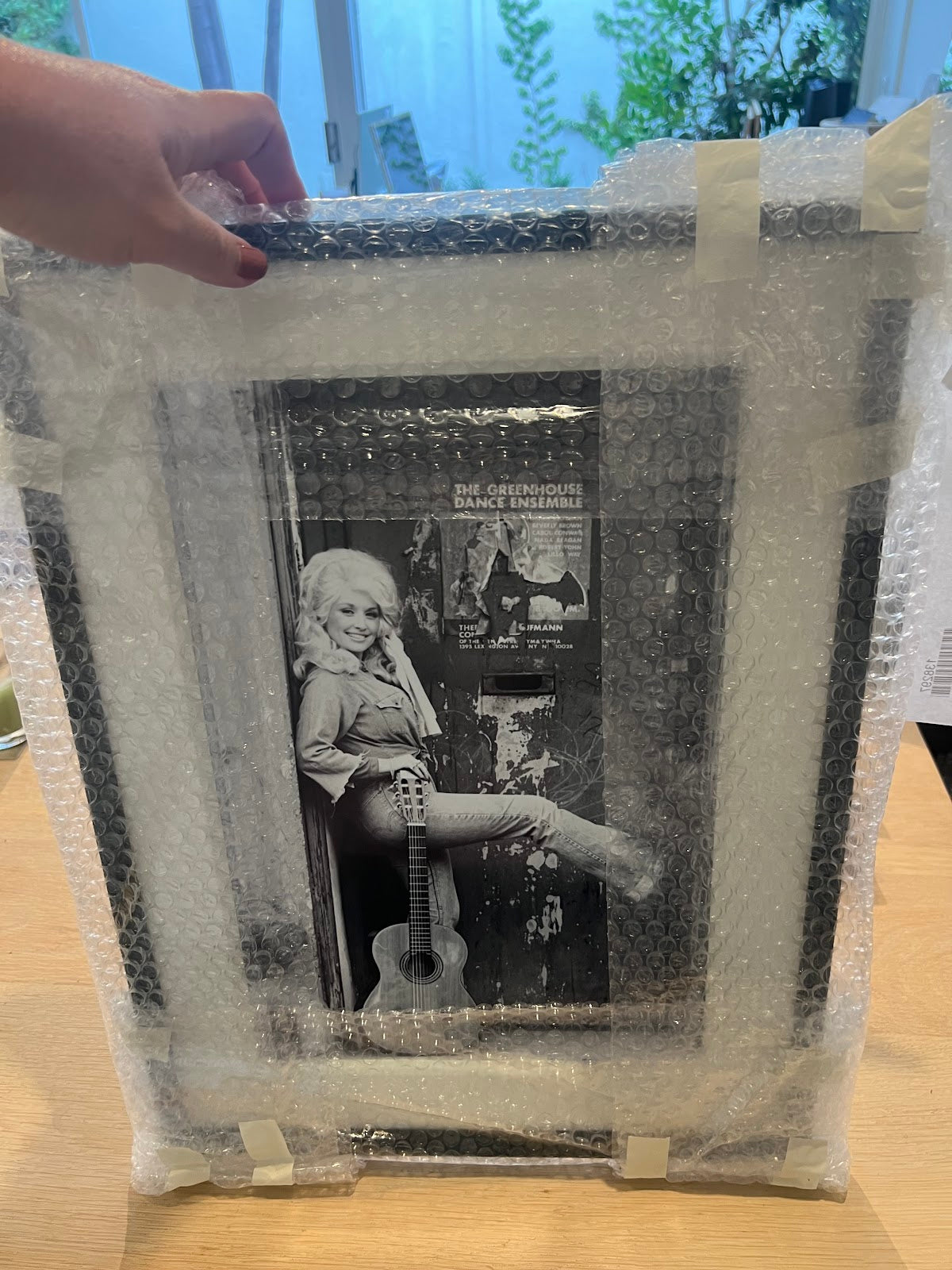 Dolly by Door With Guitar Framed Art