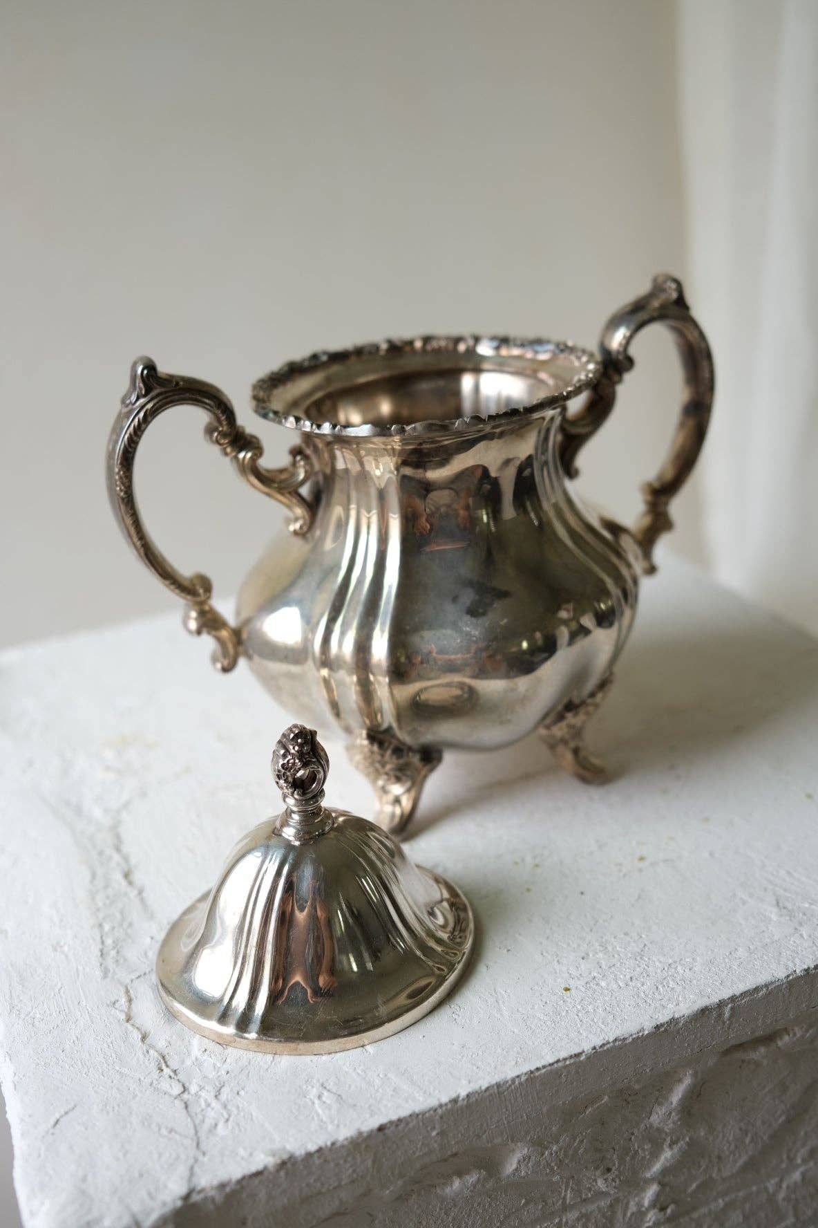 Victorian Silver-Plated Sugar Bowl