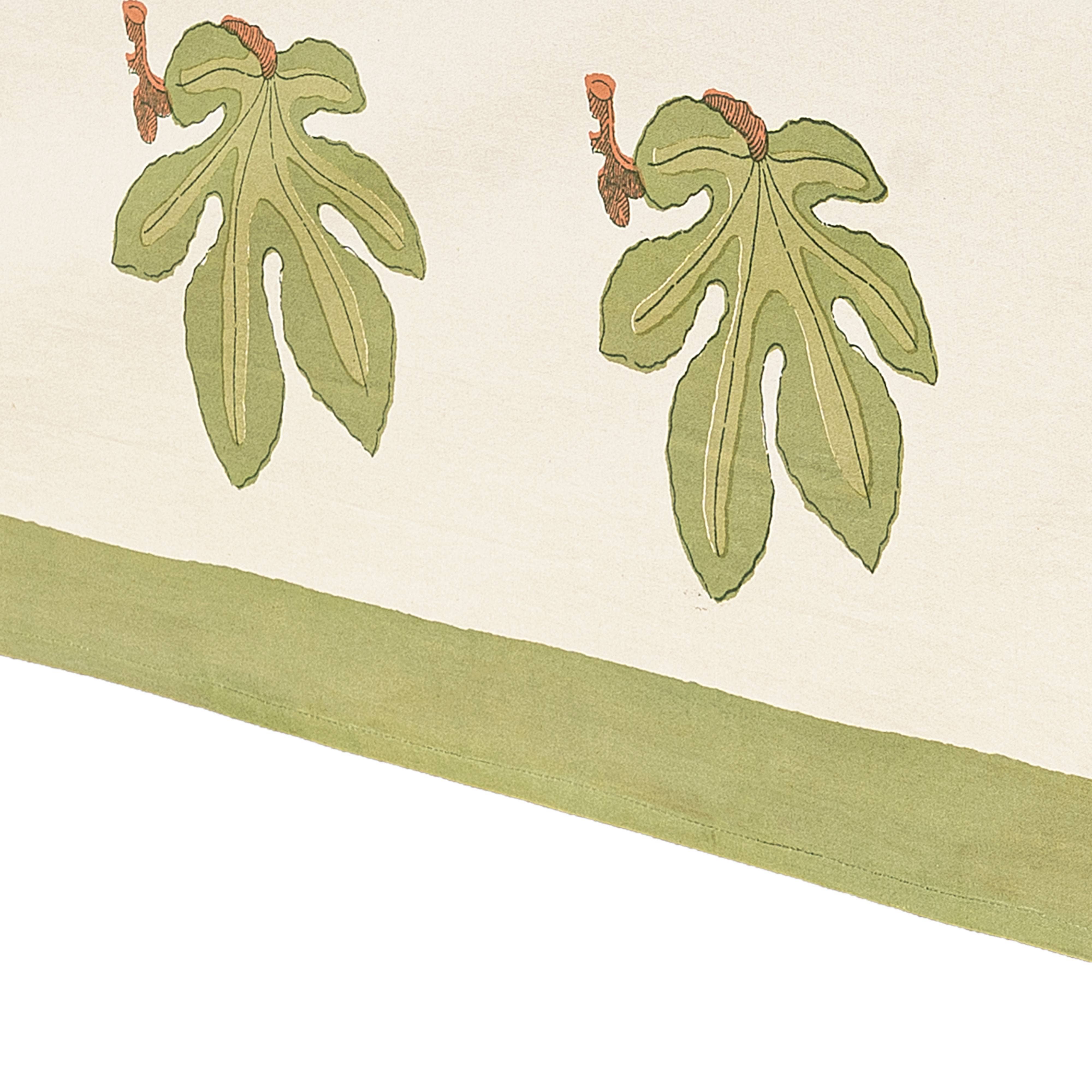 Fig Red& Green | French Tablecloths: 59" x 59"