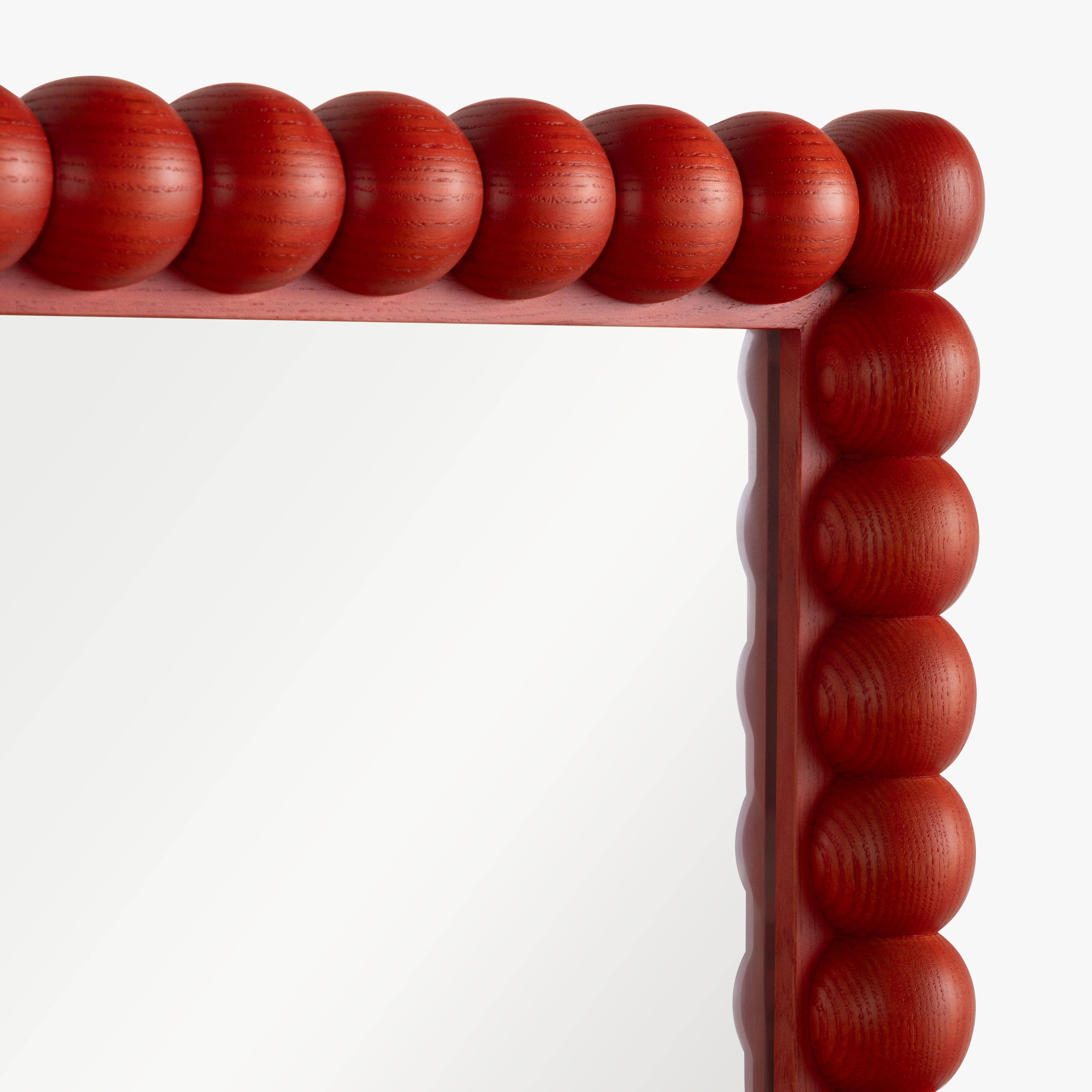 Quinn Rectangular Wall Mirror: RED