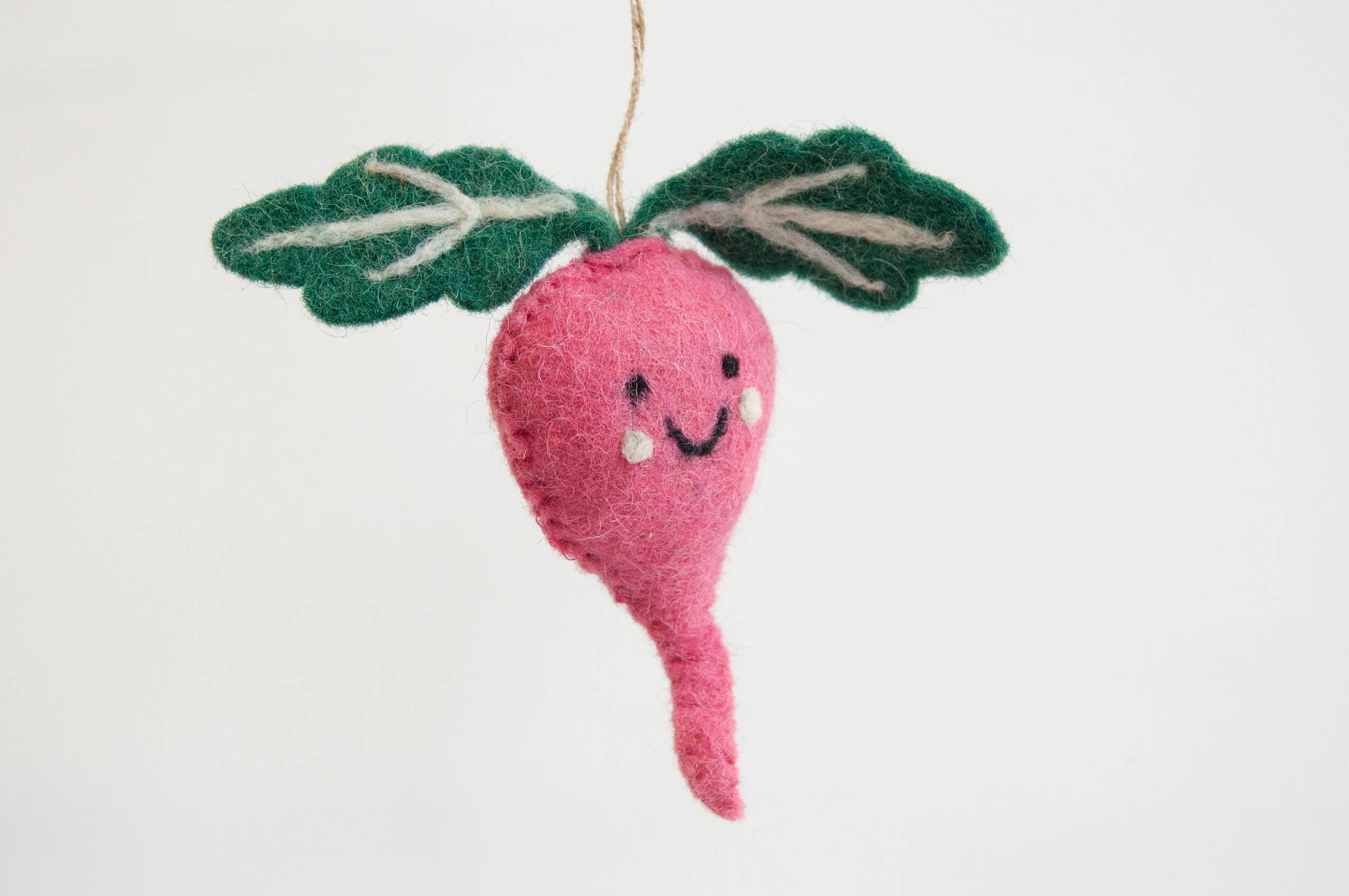 Ruthie Radish Felted Ornament