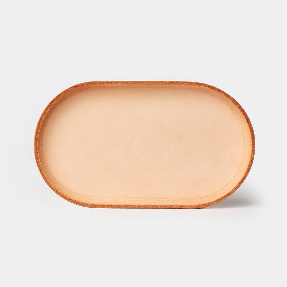 Leather Valet Tray - Natural Pill - Large