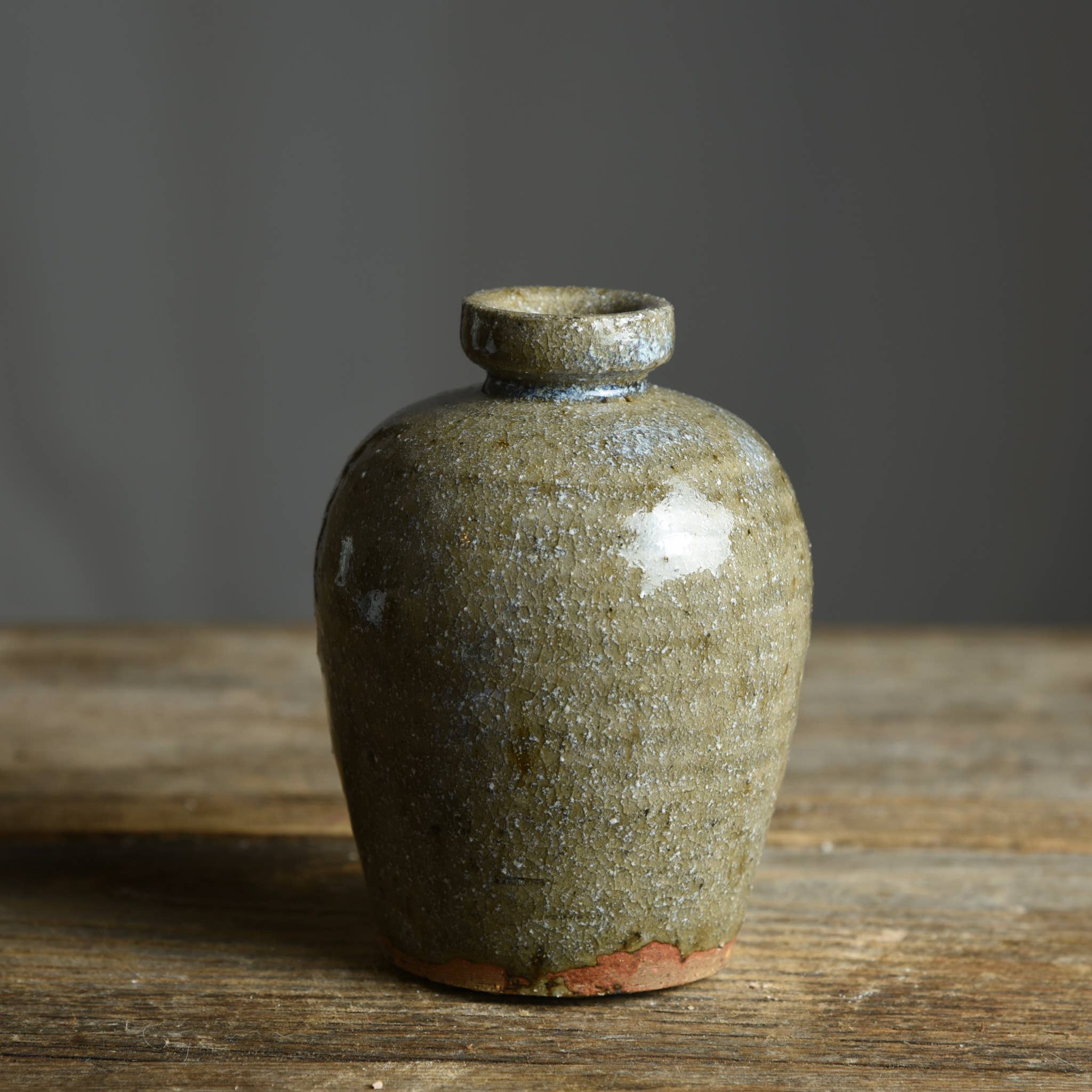 Wild Clay Bud Vase in Ash Glaze