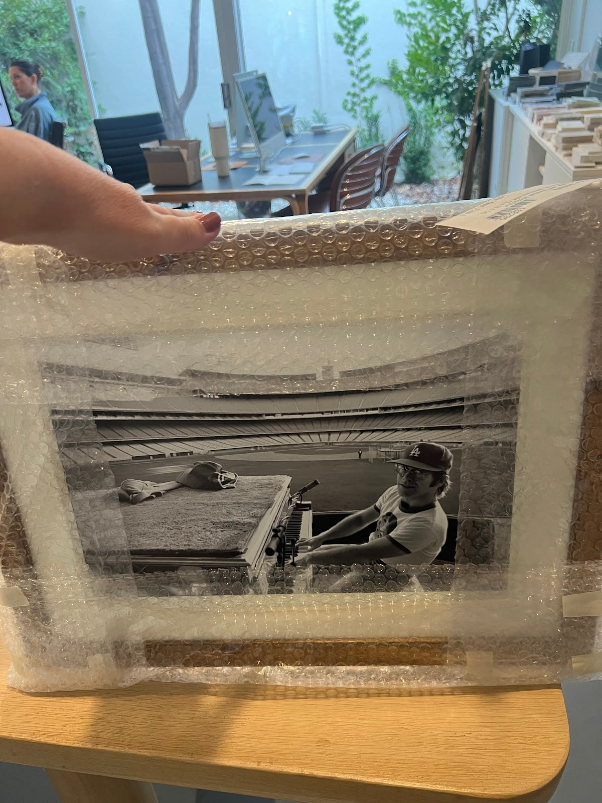 Elton John Baseball Field Framed Art