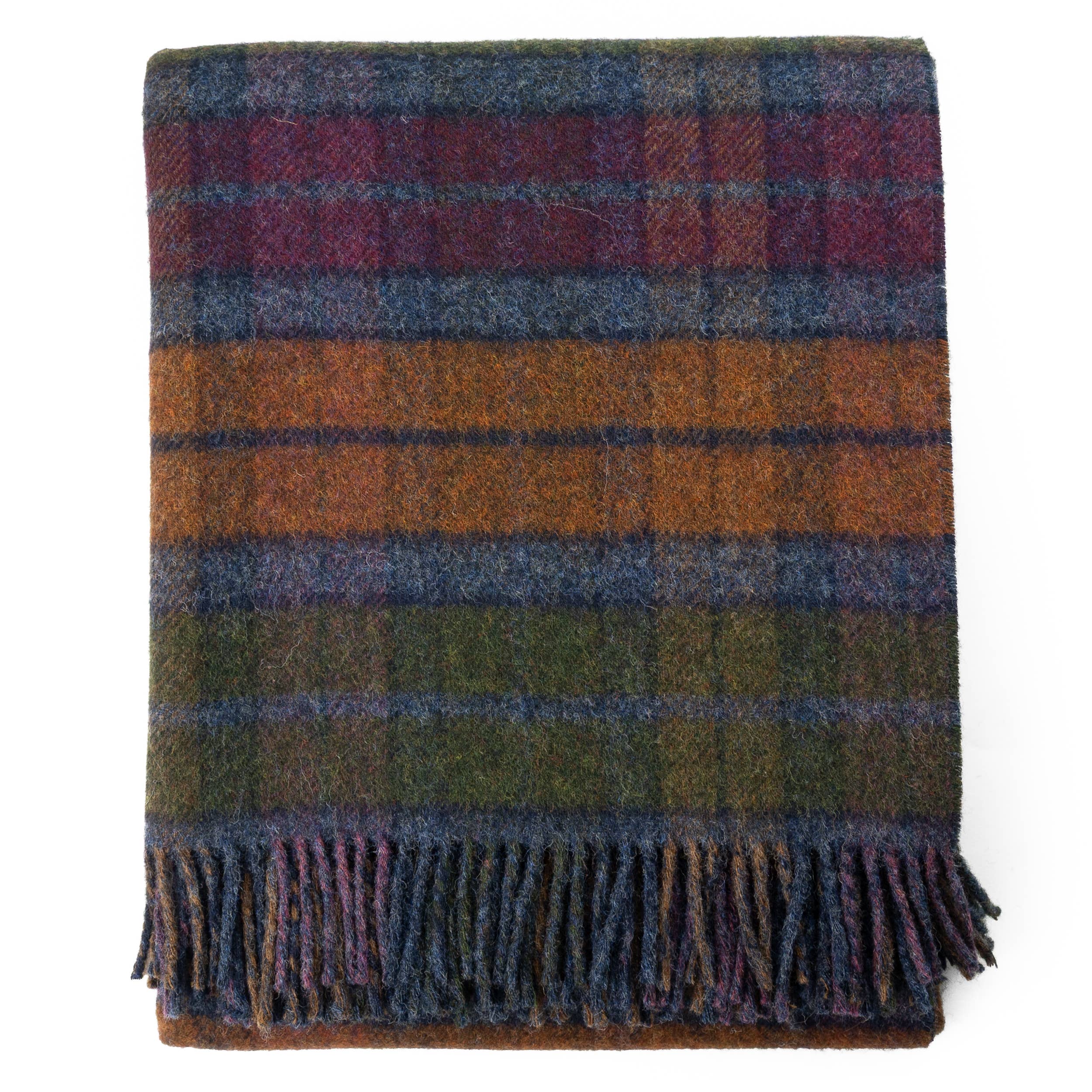 Highland Tweeds Double Cloth Throw (Grey Buchanan)