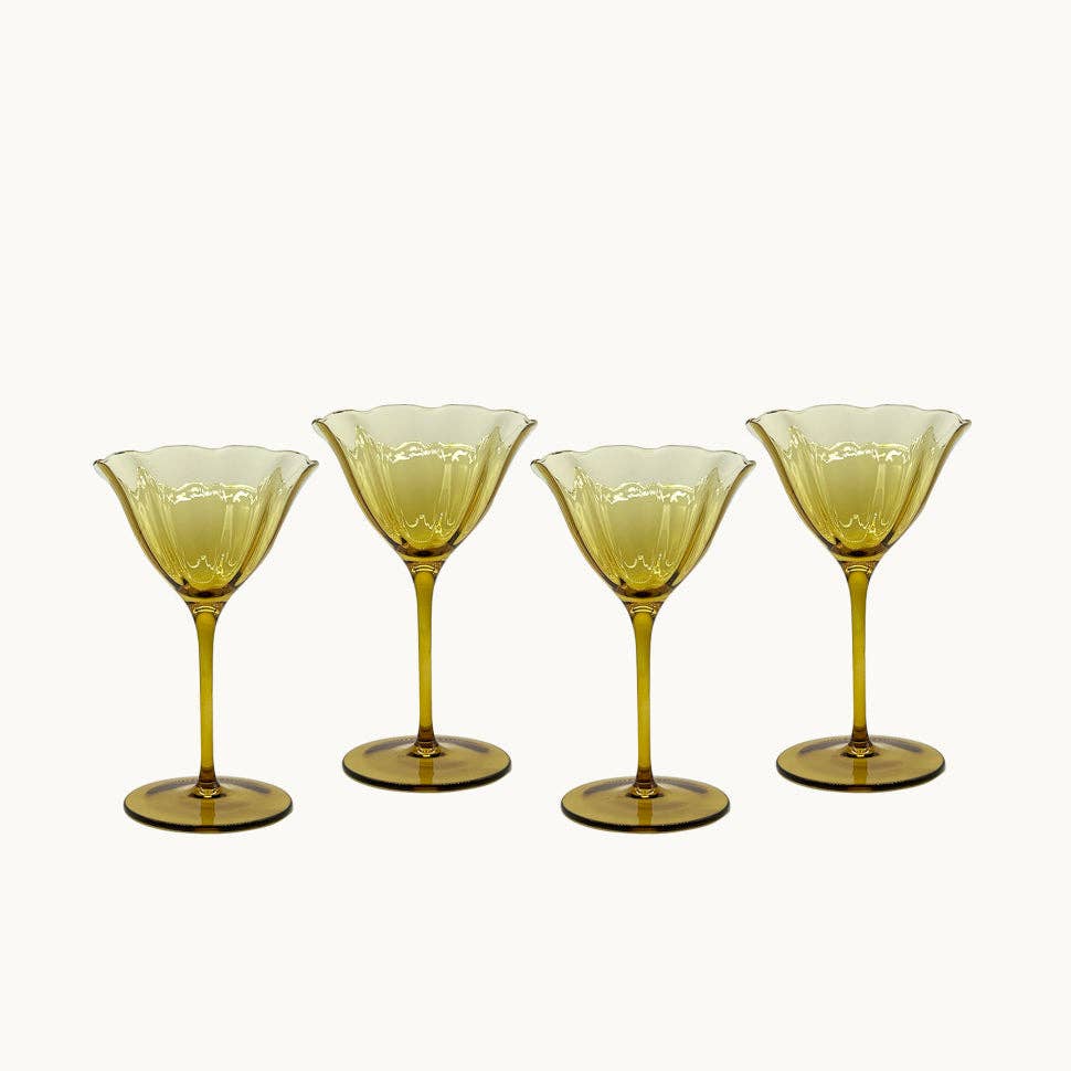Lily Amber wine glass set (set of 4)