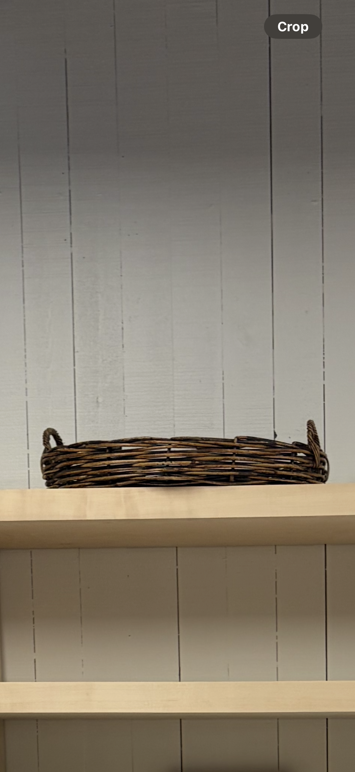 Oval Vintage Rattan Basket with Handles