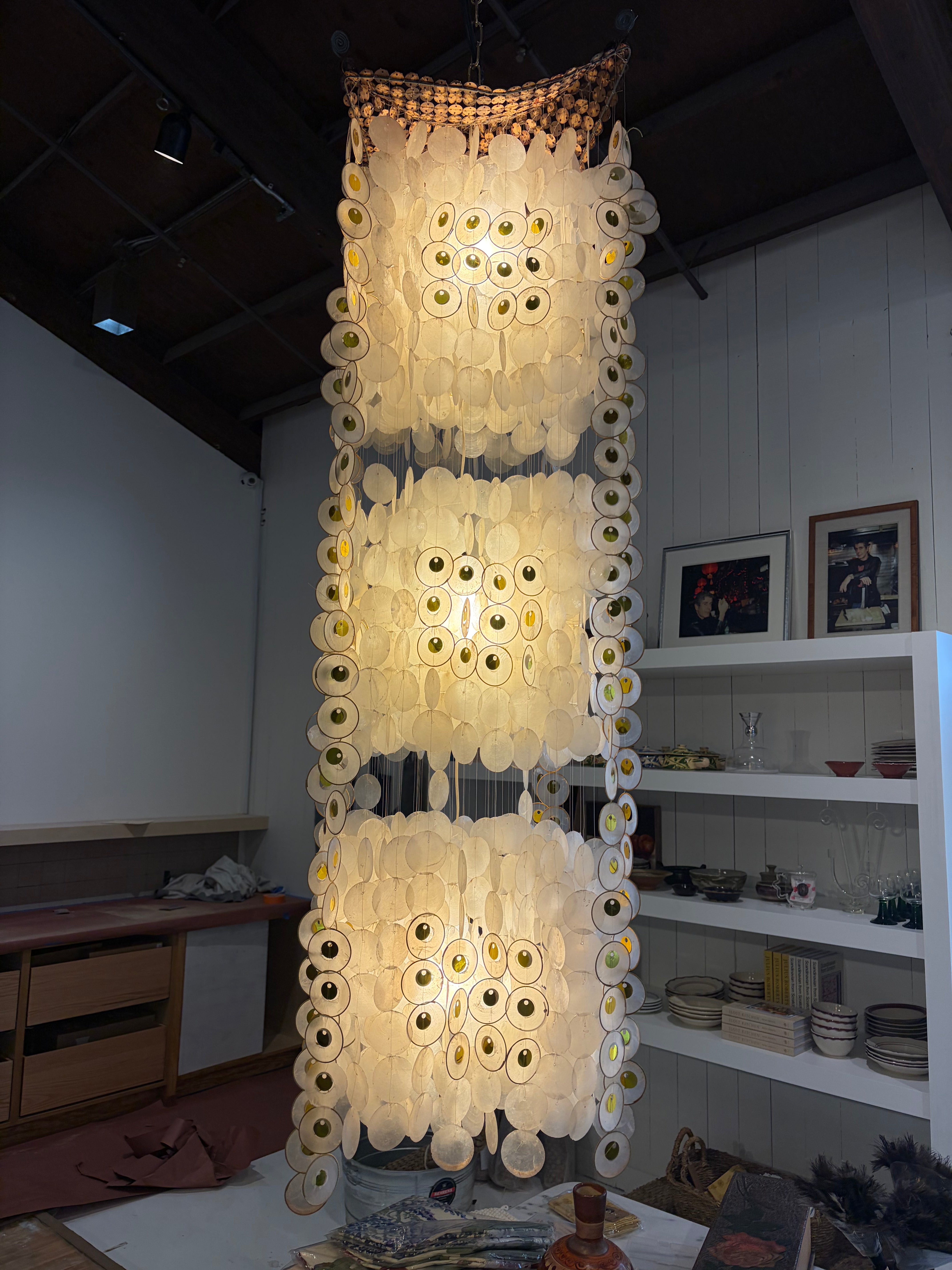 Art Deco Capiz Shell Chandelier