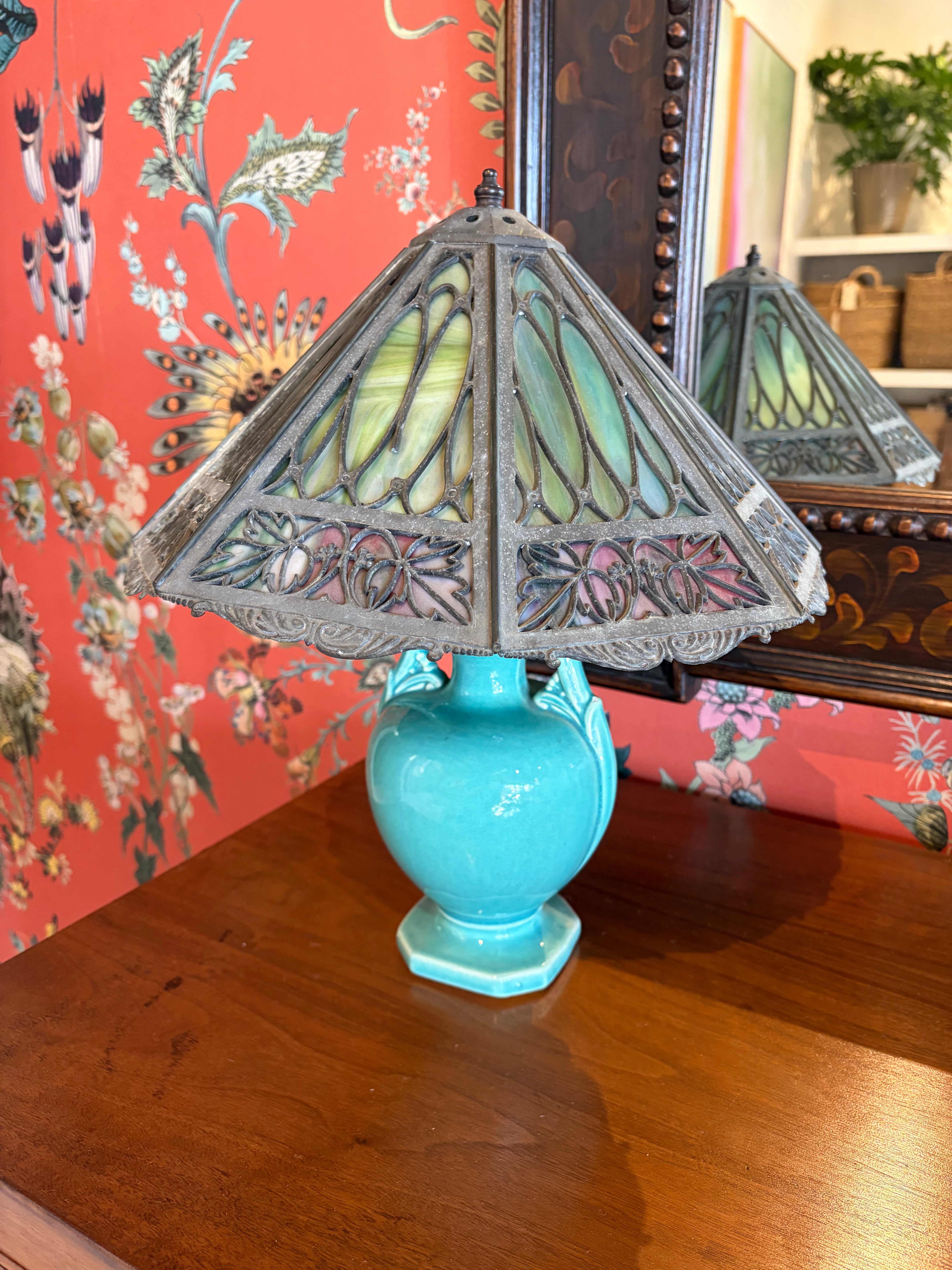Vintage Lamp with Metal Shade
